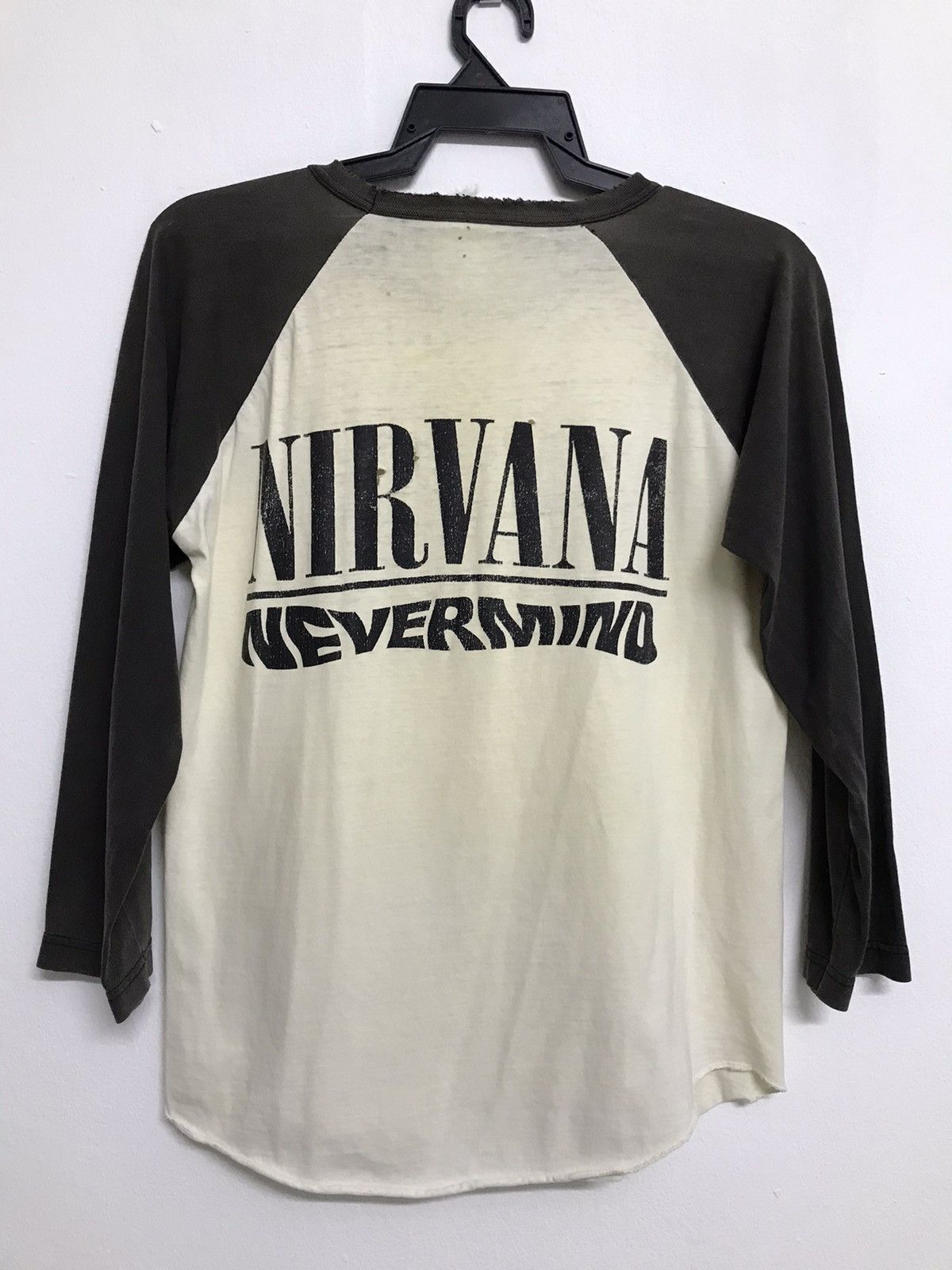 Band Tees × Vintage Vintage Nirvana Nevermind destress 3Q band Tee Shirt Size US S / EU 44-46 / 1 - 2 Thumbnail