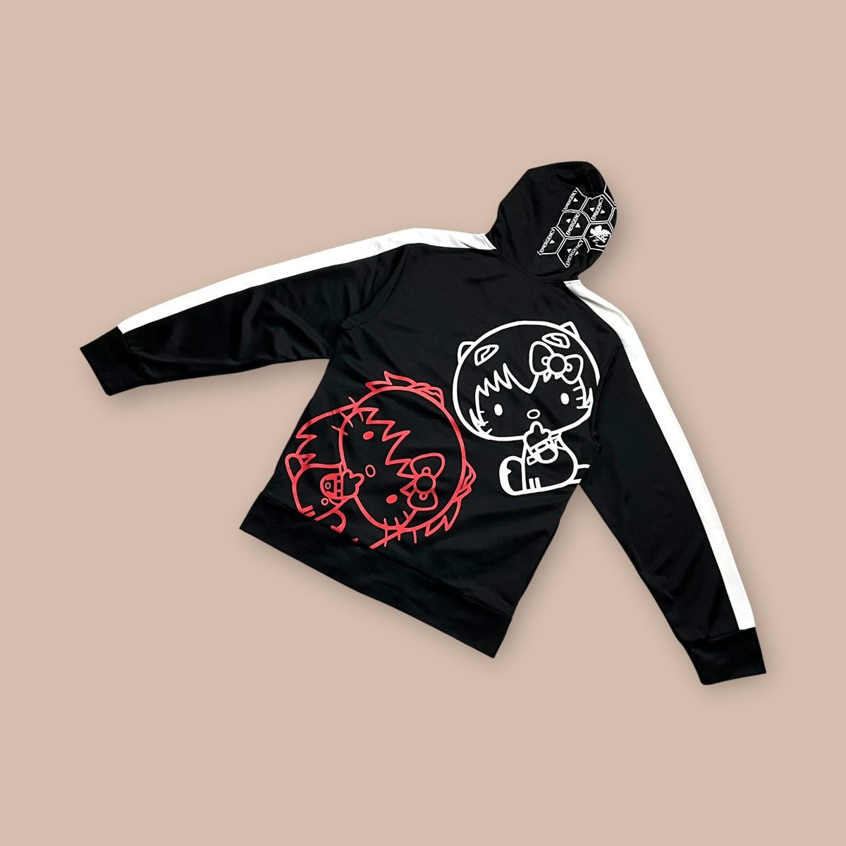 Anime 2012 Hello Kitty x Evangelion Nerv Zipper Polyester Hoodie Size US M / EU 48-50 / 2 - 3 Thumbnail