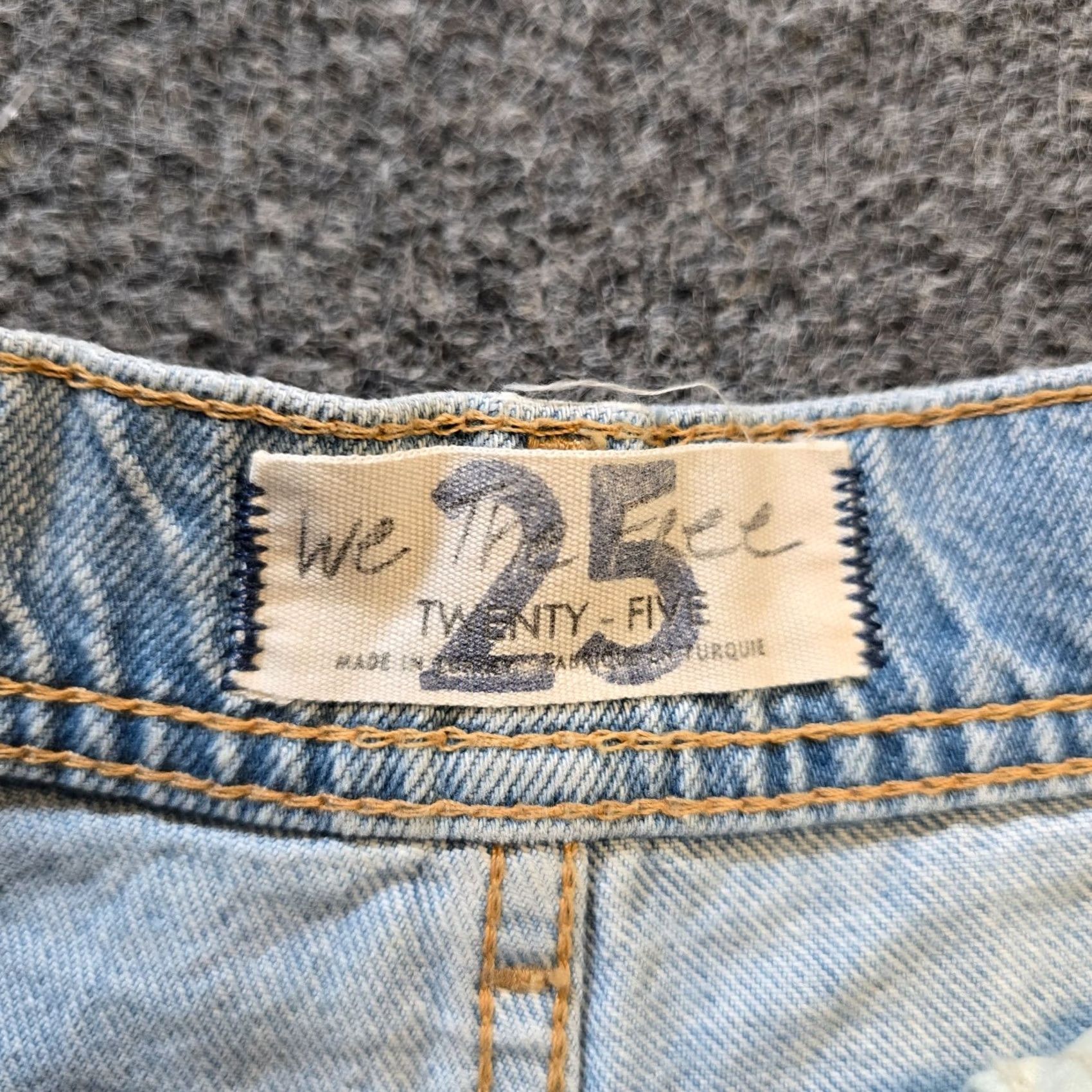 Free People Free People Jeans Womens 25 Blue Wide Leg Button Fly Distressed Raw Hem Casual Bohemian Fall Summer Spring Winter 5-Pocket Mens? Size 42" / US 20 - 5 Thumbnail