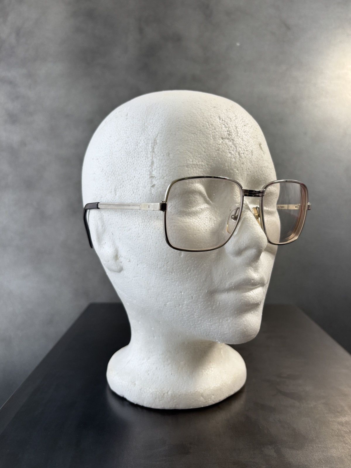 Vintage 1980s Eyeglasses Made in France 70s Vintage Frames Metal 80s Size ONE SIZE - 4 Thumbnail