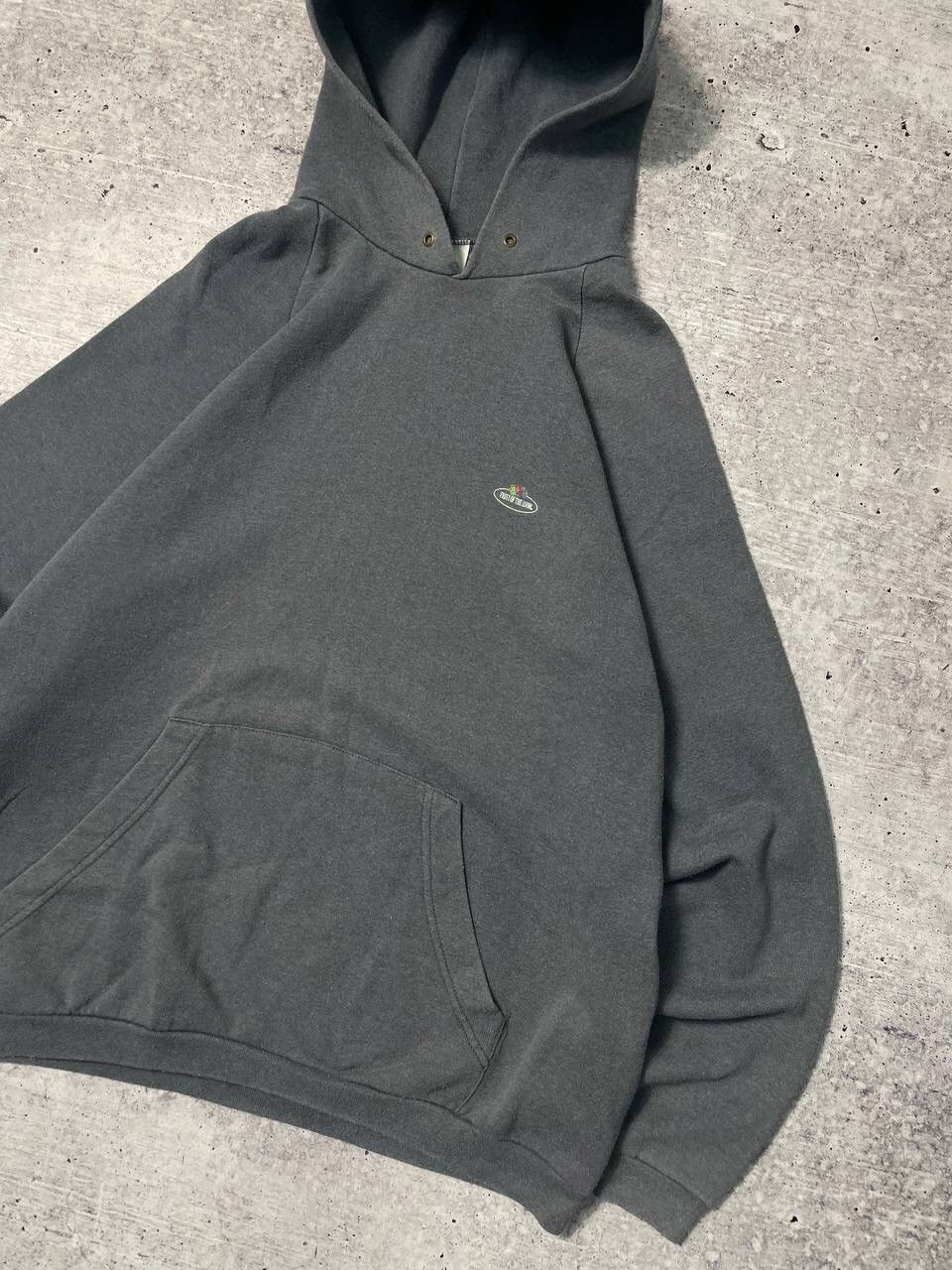 Fruit Of The Loom Vintage 90s Fruit Of The Loom FOTL Faded Baggy Hoodie Y2K Size US L / EU 52-54 / 3 - 3 Thumbnail