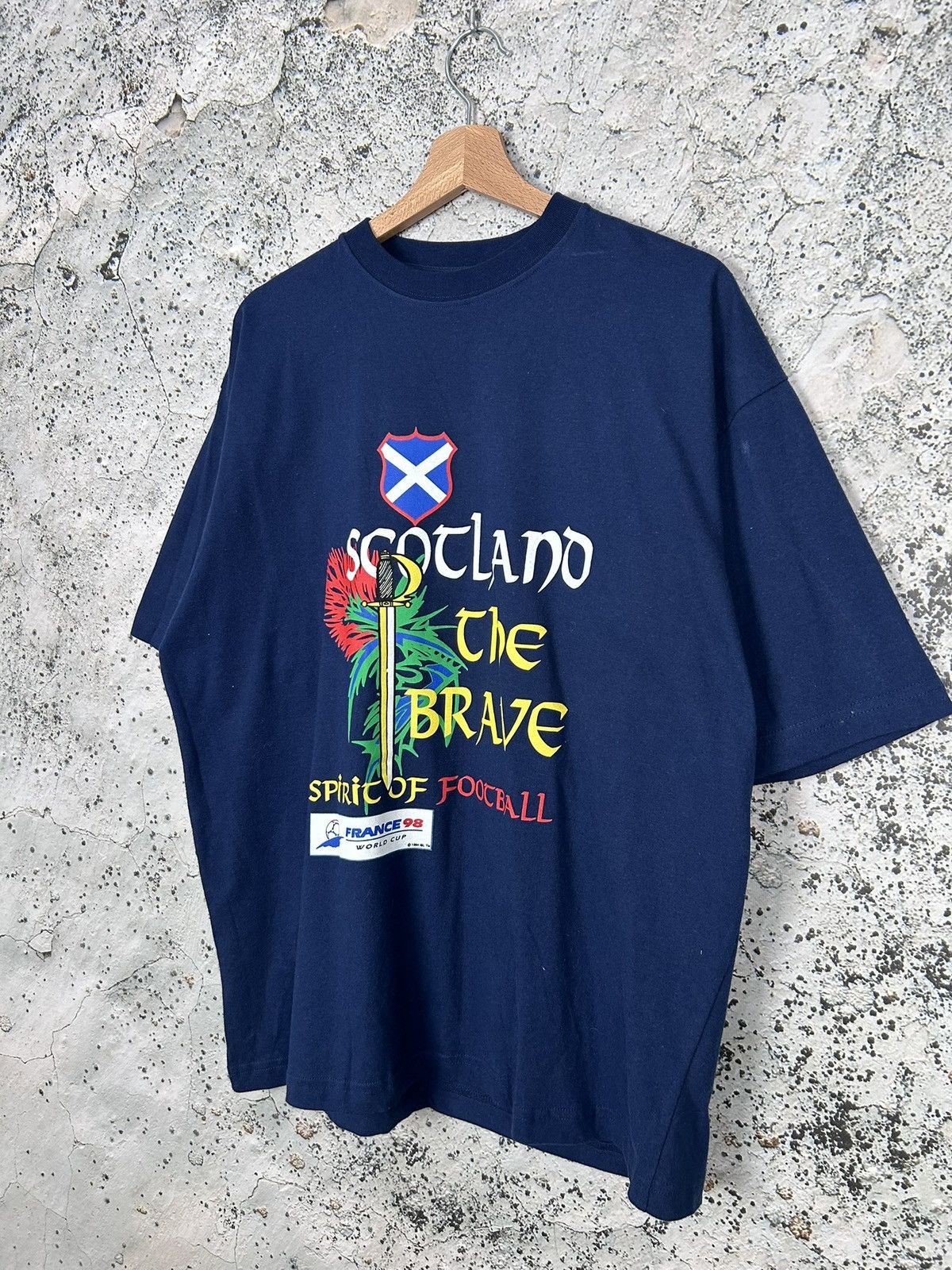 Vintage Scotland France 1998 World Cup Graphic Tee Football Soccer Size US L / EU 52-54 / 3 - 2 Thumbnail