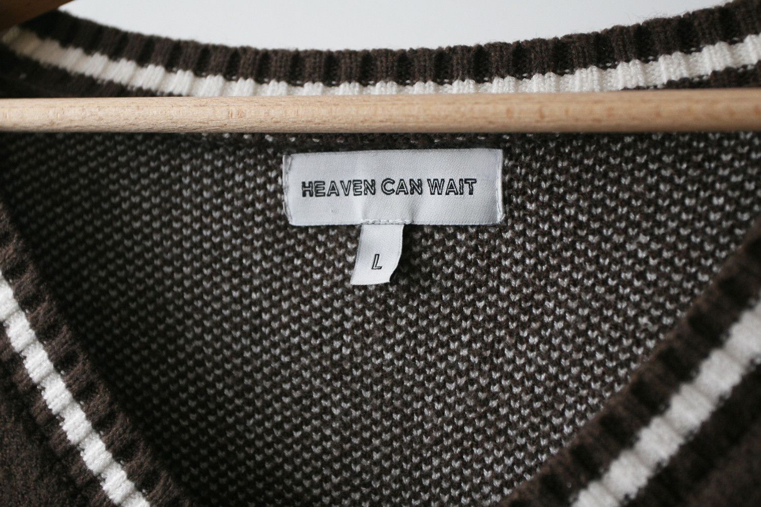 Other Heaven Can Wait Reaper Knit Boxy Fit Brown Sweater Jumper L Size US L / EU 52-54 / 3 - 5 Thumbnail