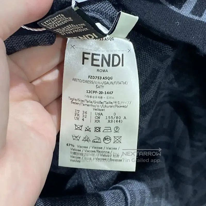 Fendi Fendi Gray Cotton Dress for Women Size S . Size S / US 4 / IT 40 - 4 Thumbnail