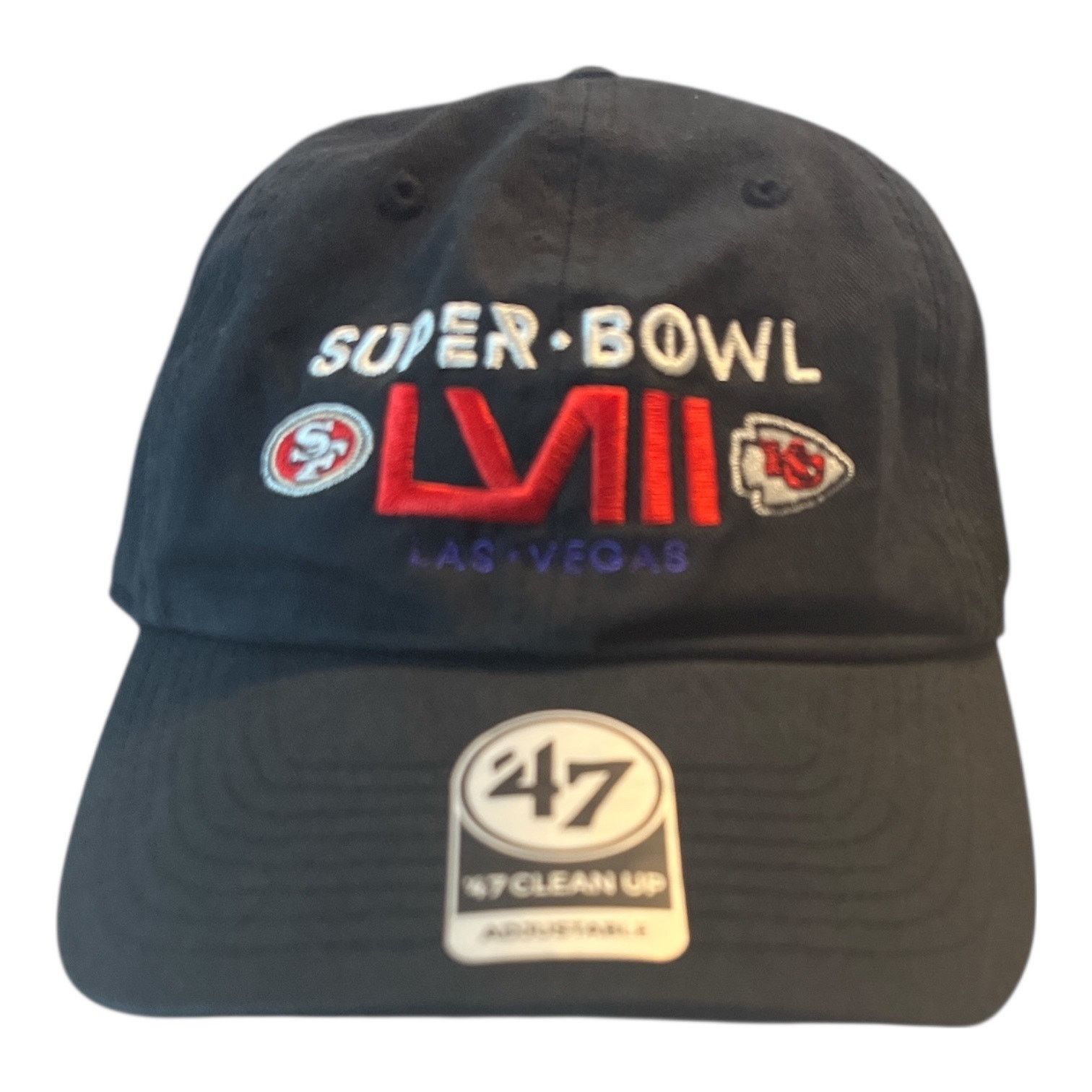 NFL 47 Super Bowl LVIII Las Vegas Clean Up Hat Cap NWT Size ONE SIZE - 1 Thumbnail
