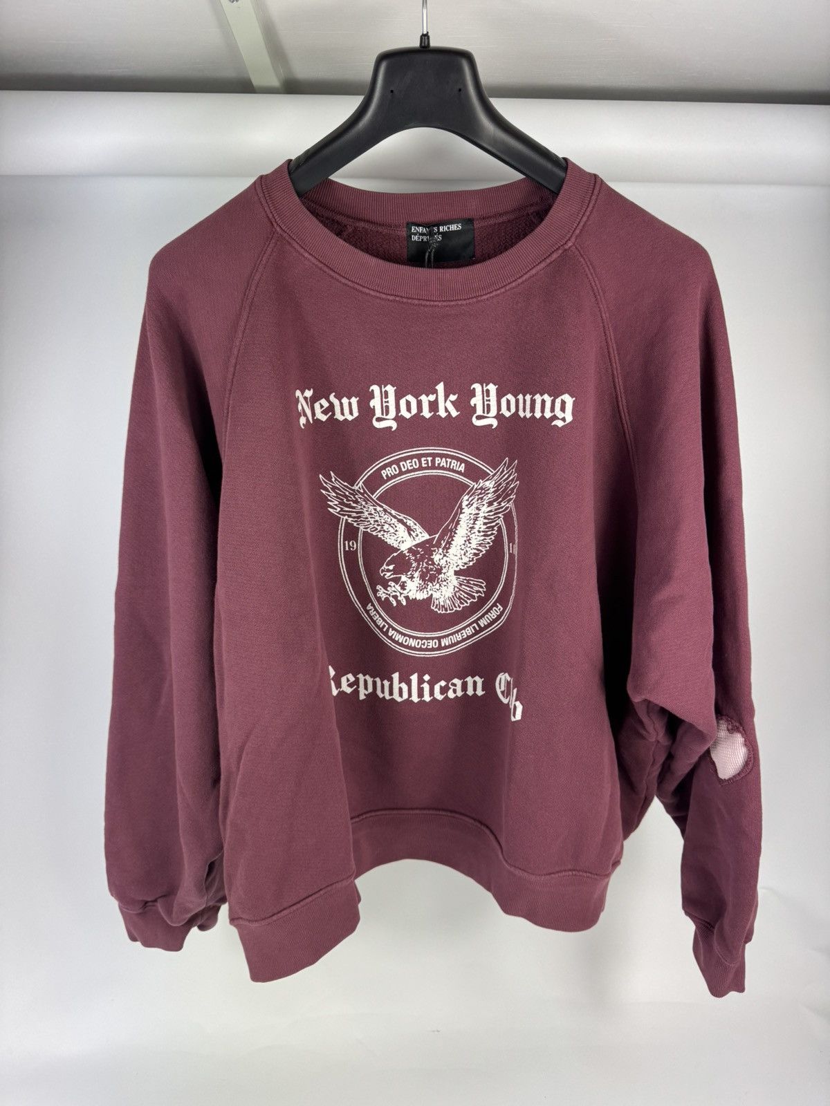 Enfants Riches Deprimes NEW YORK YOUNG REPUBLICAN CLUB BURGUNDY JUMPER Size US L / EU 52-54 / 3 - 1 Thumbnail