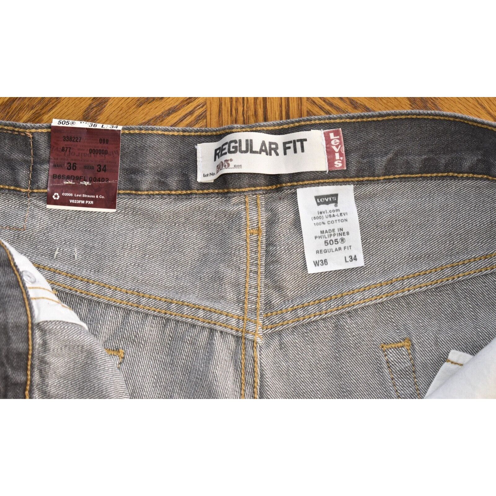 Levi's NWT LEVI STRAUSS 505 Straight Fit Straight Leg Jeans W36 L34 Size US 36 / EU 52 - 5 Thumbnail