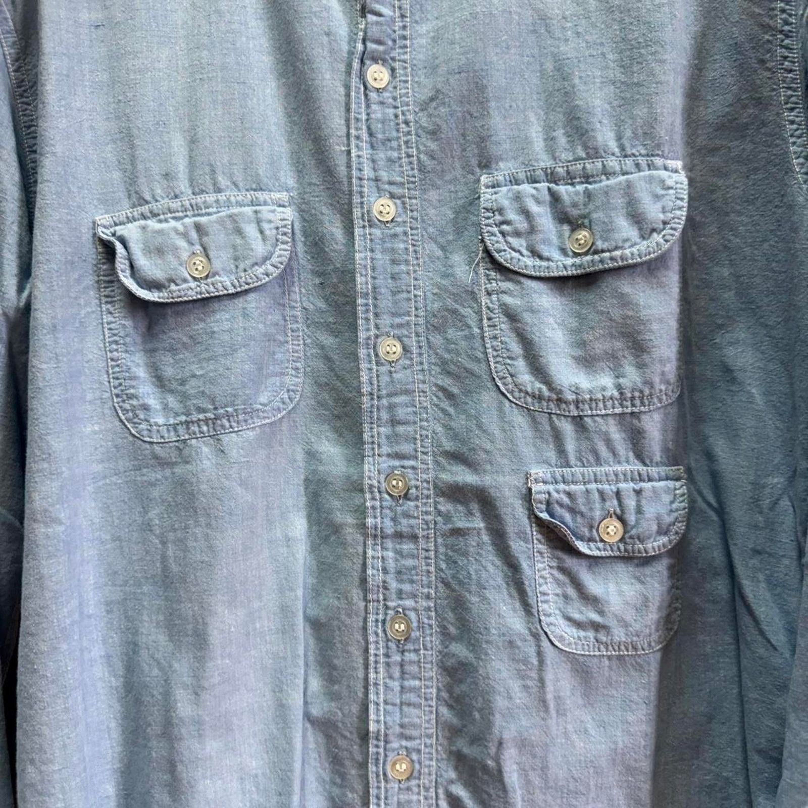 Vintage Vintage 80s Pier Connection Pocketed Shirt Size US L / EU 52-54 / 3 - 3 Thumbnail
