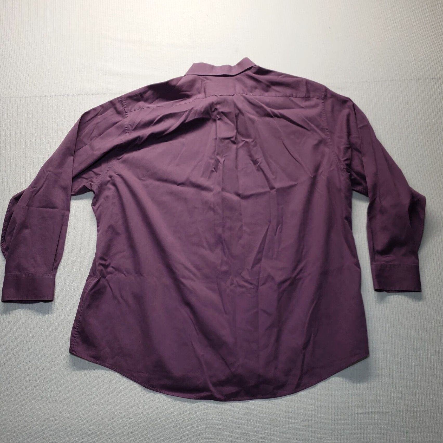 Dockers DOCKERS Shirt Men's 18.5 Purple Long Sleeve Button-Up Solid Microfiber Cotton Polyester 59.5 in Casual Classic Button-Down Mens Size US XXL / EU 58 / 5 - 8 Thumbnail