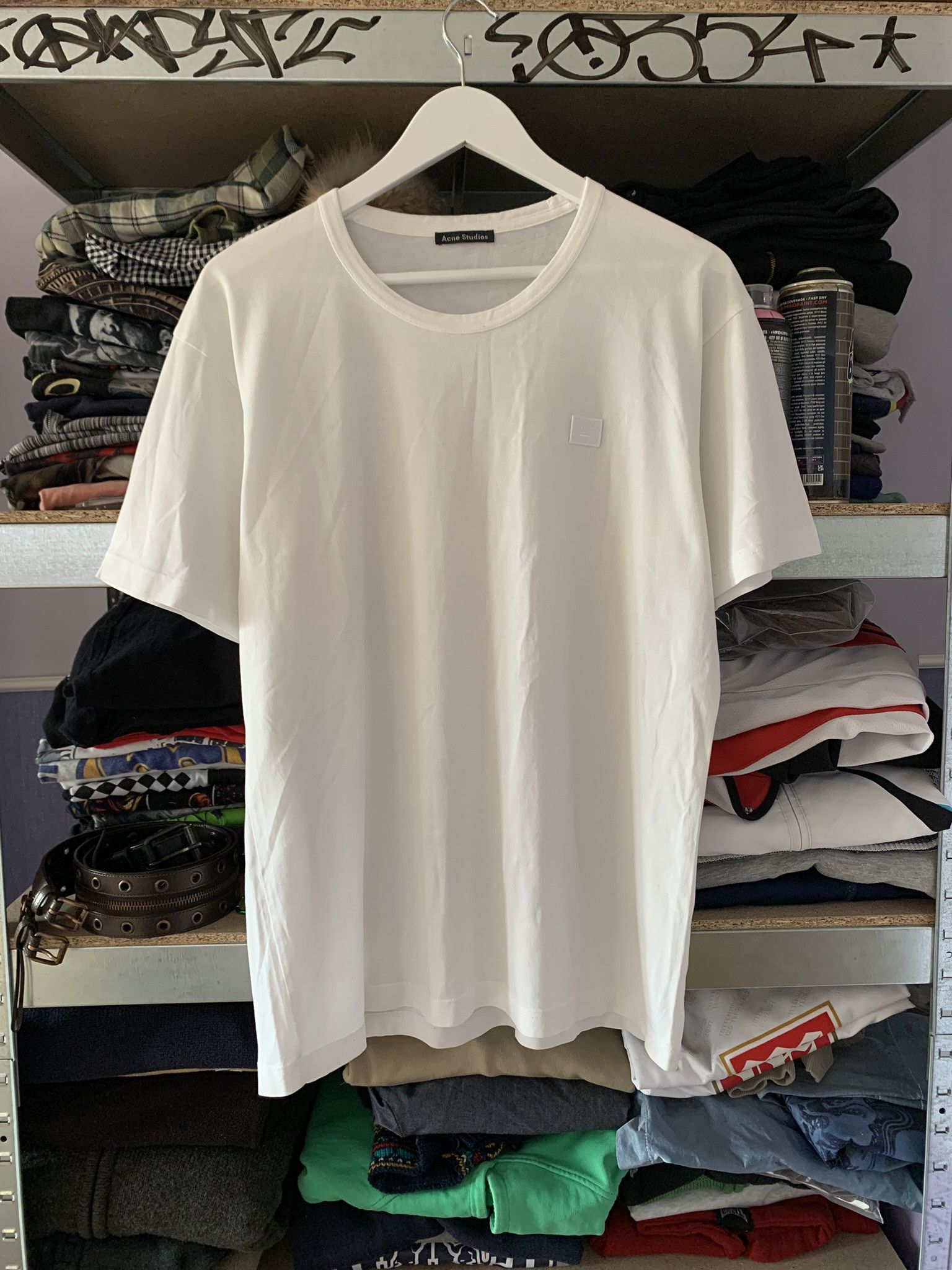 Acne Studios Acne Studios Patch Face White T Shirt Tee Mens L Size US L / EU 52-54 / 3 - 1 Thumbnail