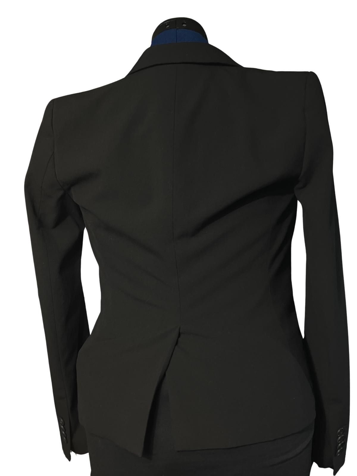 Ann Taylor Ann Taylor Black Blazer Size 0 Stretch Career Jacket Size XXS / US 00 / IT 34 - 3 Thumbnail