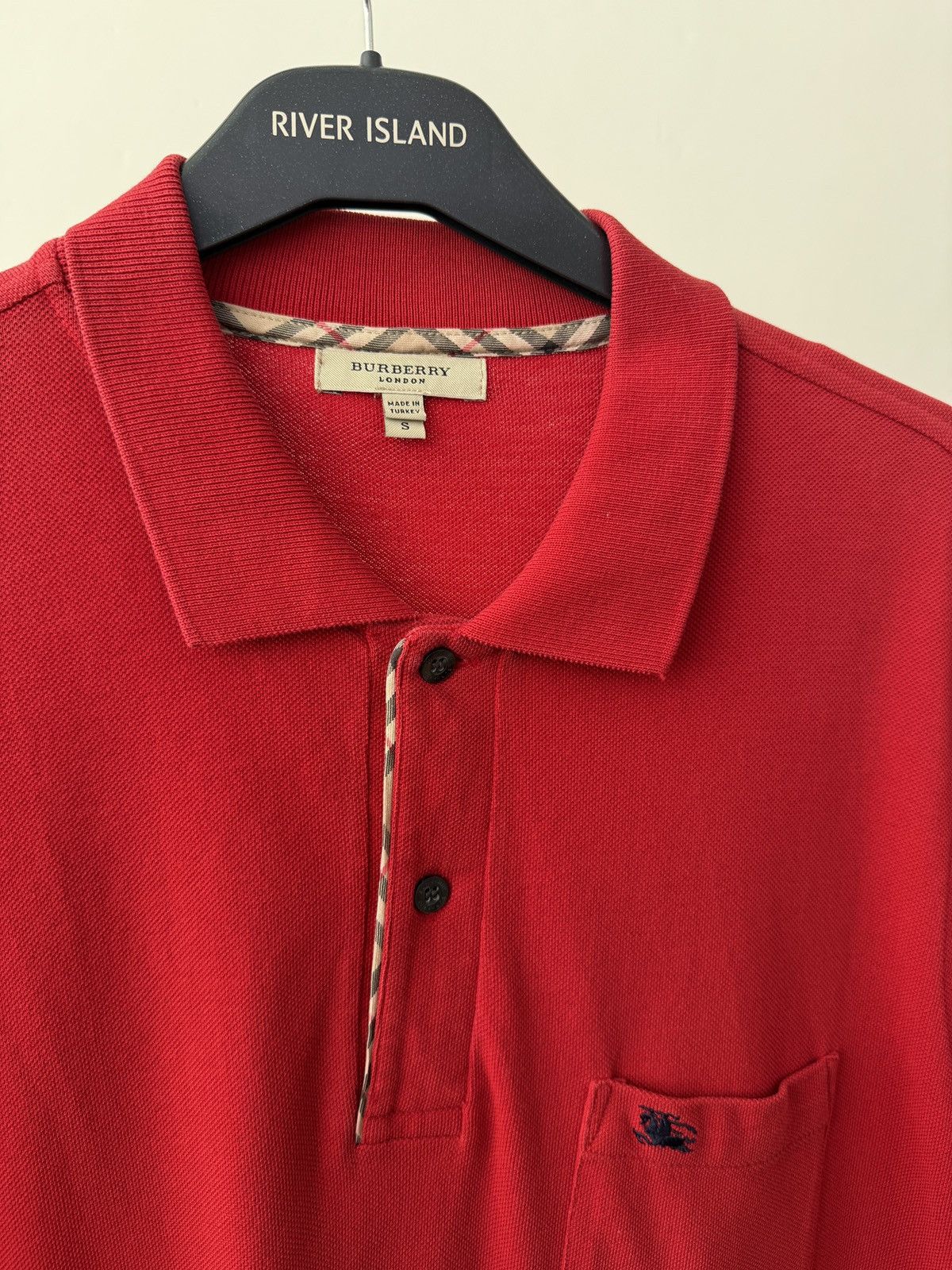 Burberry Vintage Burberry London Mens Red Polo Shirt Short Sleeve Size US S / EU 44-46 / 1 - 5 Thumbnail