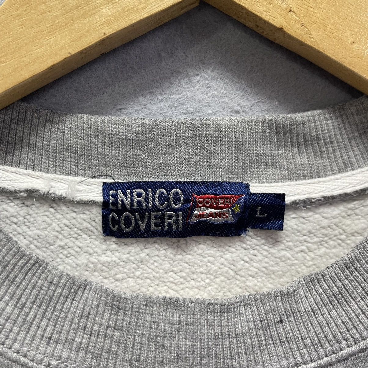 Enrico Coveri Vintage Enrico Coveri Jeans Sweatshirt – Grey Size US L / EU 52-54 / 3 - 8 Thumbnail