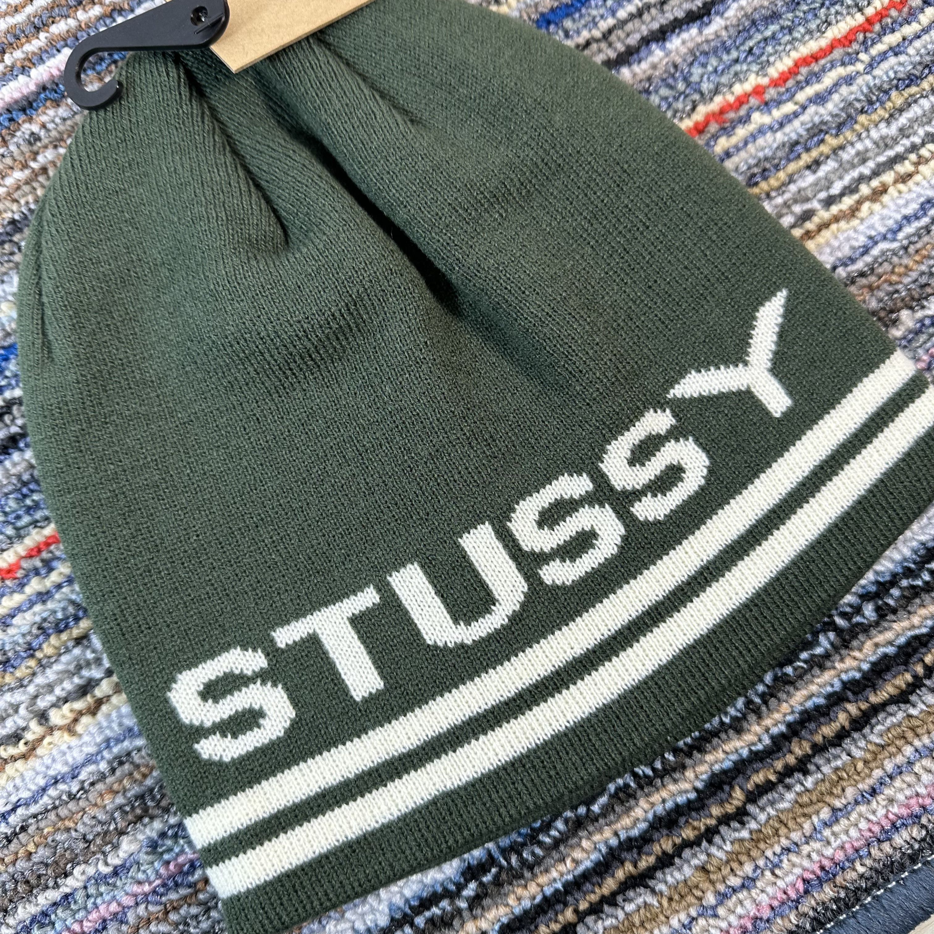 Stussy STUSSY STRIPE SKULLCAP BEANIE / DARK GREEN Size ONE SIZE - 2 Thumbnail
