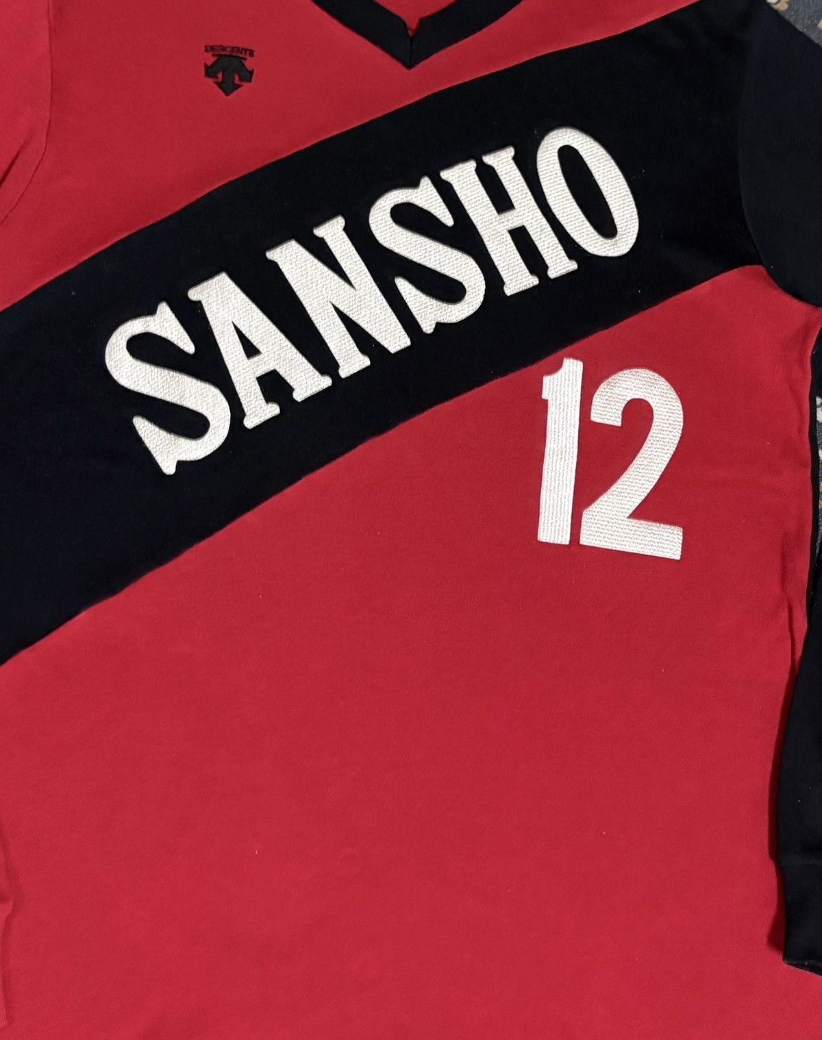 Descente × Japanese Brand Vintage DESCENTE SANSHO 12 Long Sleeve Soccer Jersey Size US S / EU 44-46 / 1 - 3 Thumbnail