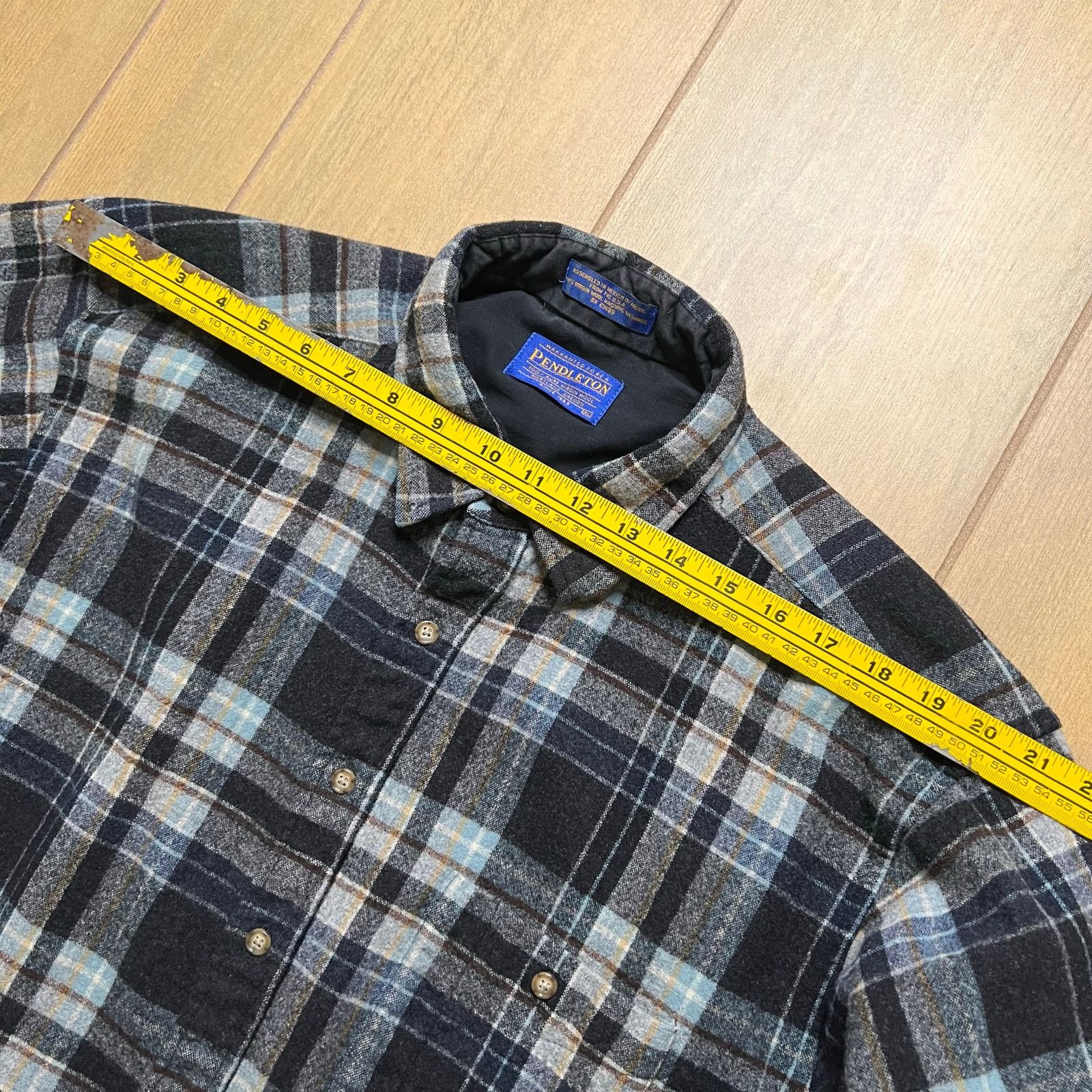 Pendleton Vintage Pendleton Wool Flannel Shirt XL Plaid Elbow Patch Size US XL / EU 56 / 4 - 7 Thumbnail