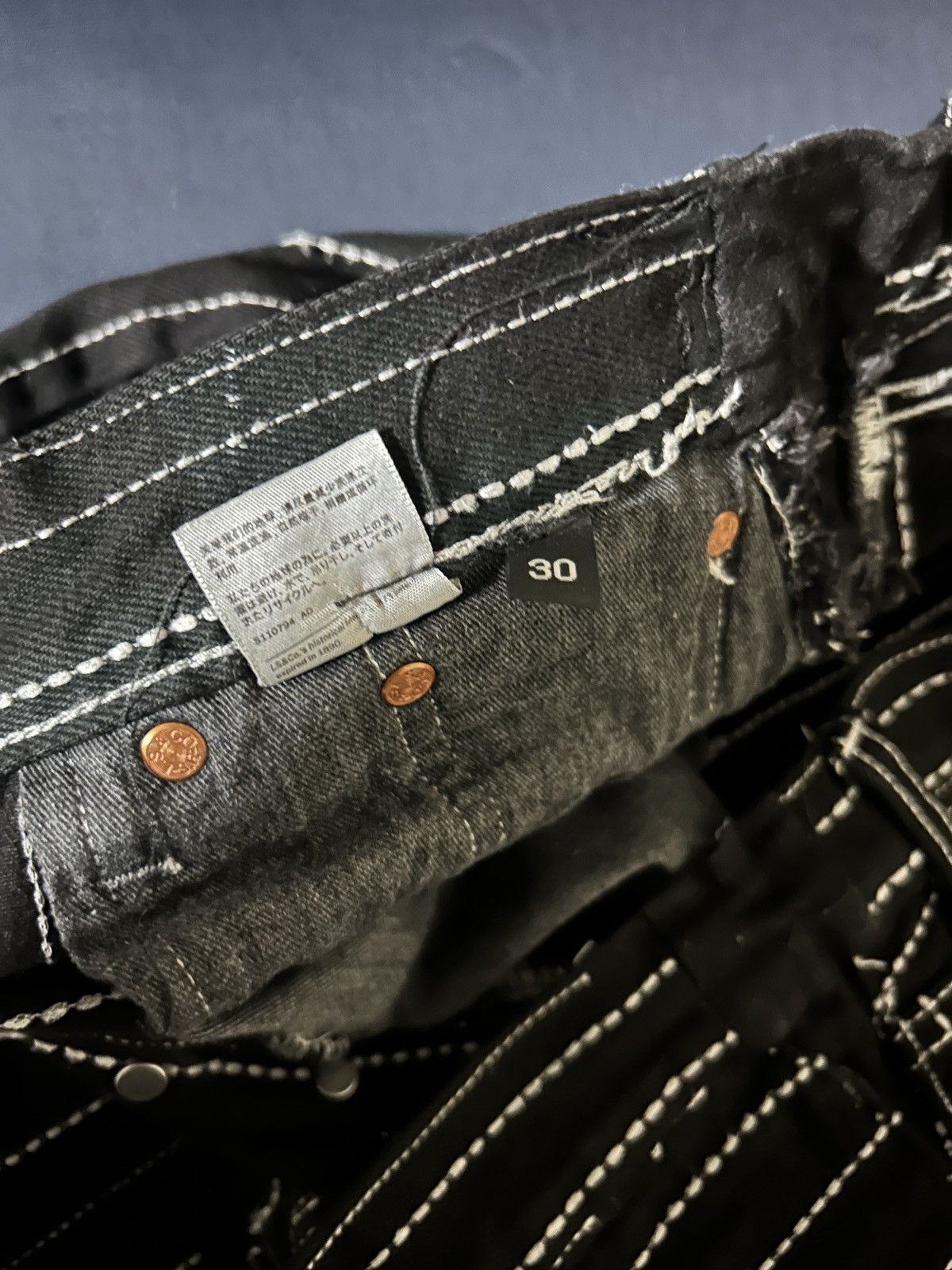 DENIM TEARS × Levi's Denim Tears Peace Patchwork 501 Size US 30 / EU 46 - 4 Thumbnail