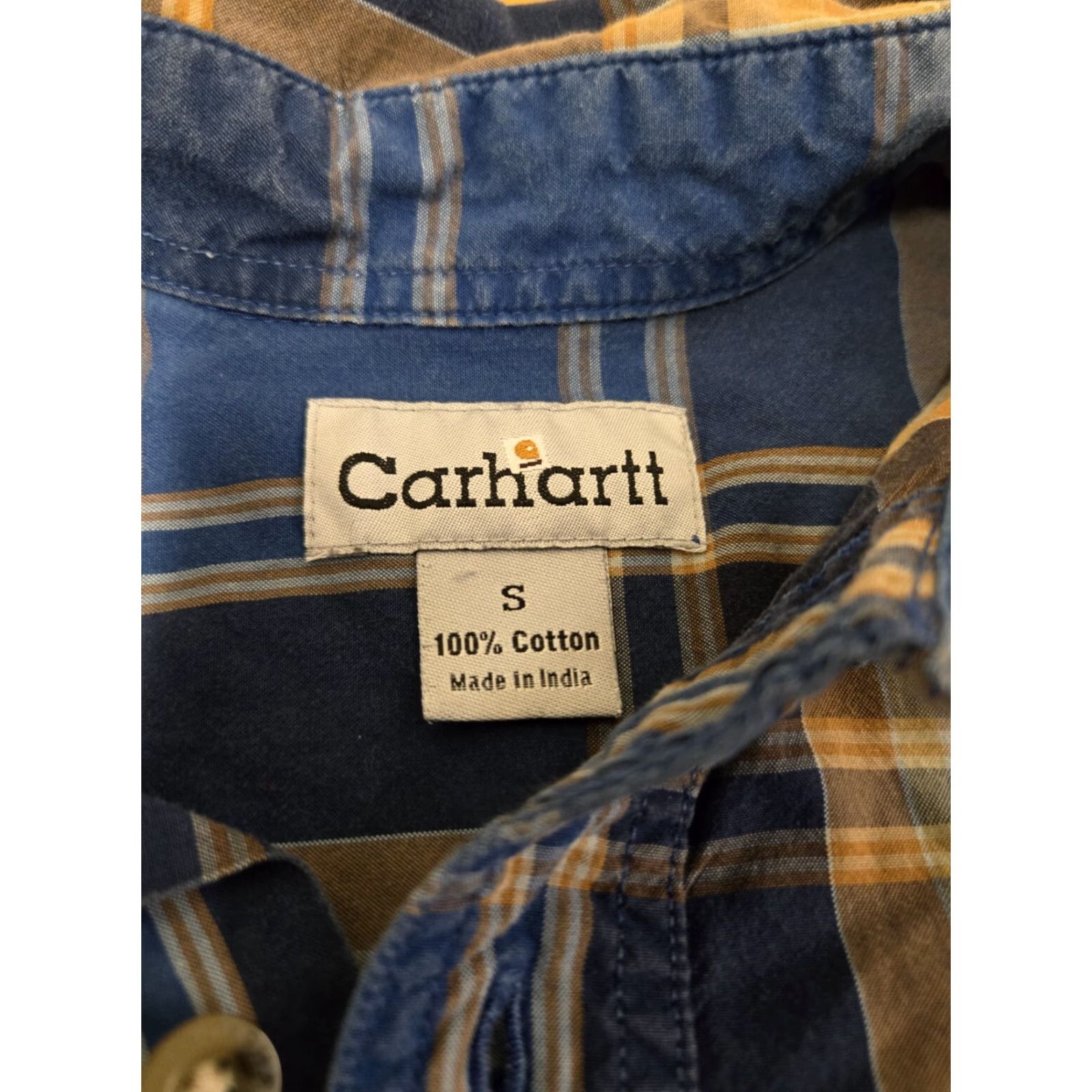 Carhartt Carhartt Shirt Men’s Long Sleeve Plaid Loose Fit Small Blue Mens Size US S / EU 44-46 / 1 - 4 Thumbnail