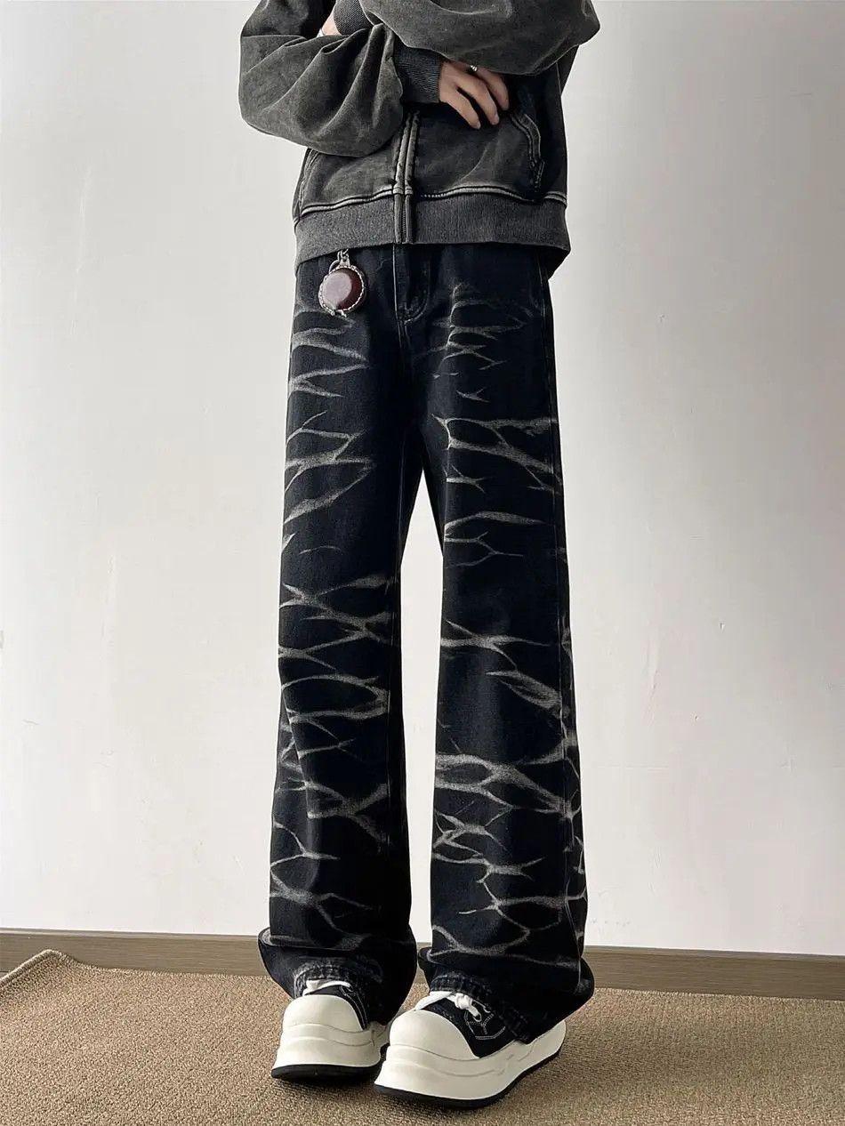 Japanese Brand Retro loose slightly flared wave jeans Size US 32 / EU 48 - 2 Thumbnail