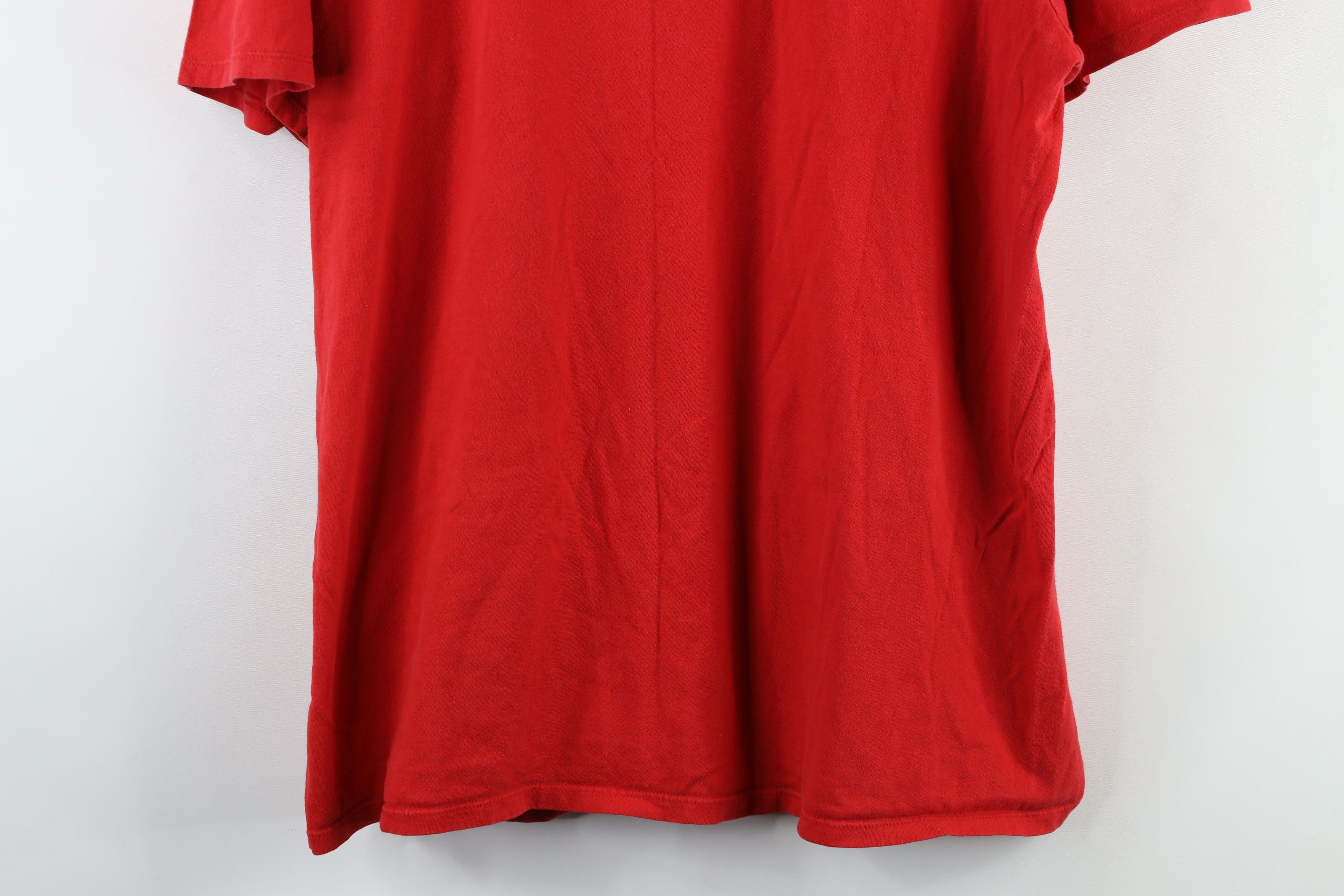 Nike × Vintage Vintage Nike Center Swoosh Duquesne University T-Shirt Red Size US L / EU 52-54 / 3 - 13 Thumbnail