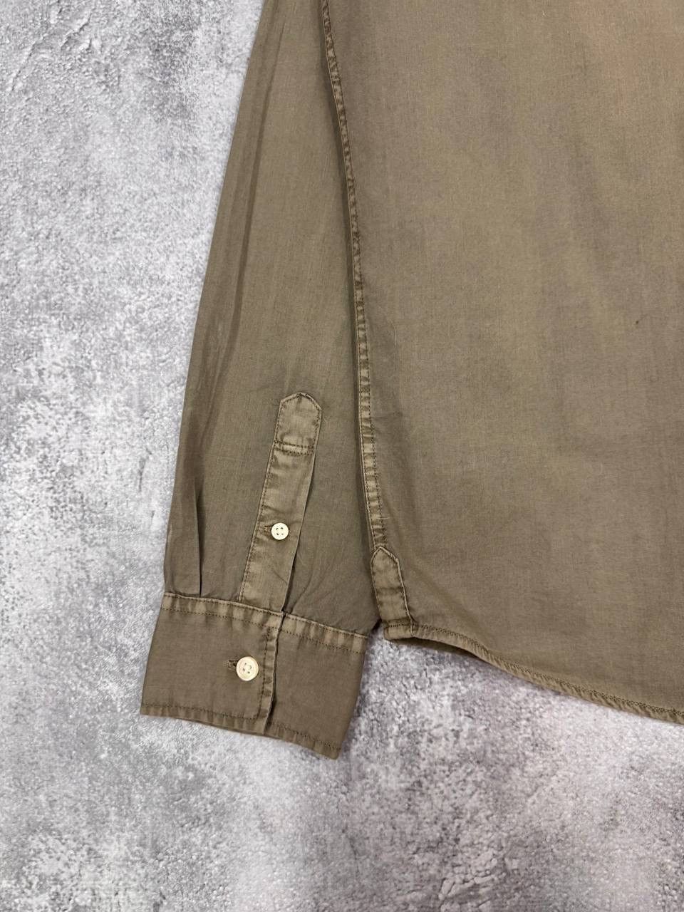 Allsaints AllSaints Men Cotton Shirt Brown Long Sleeve Size S Size US S / EU 44-46 / 1 - 7 Thumbnail
