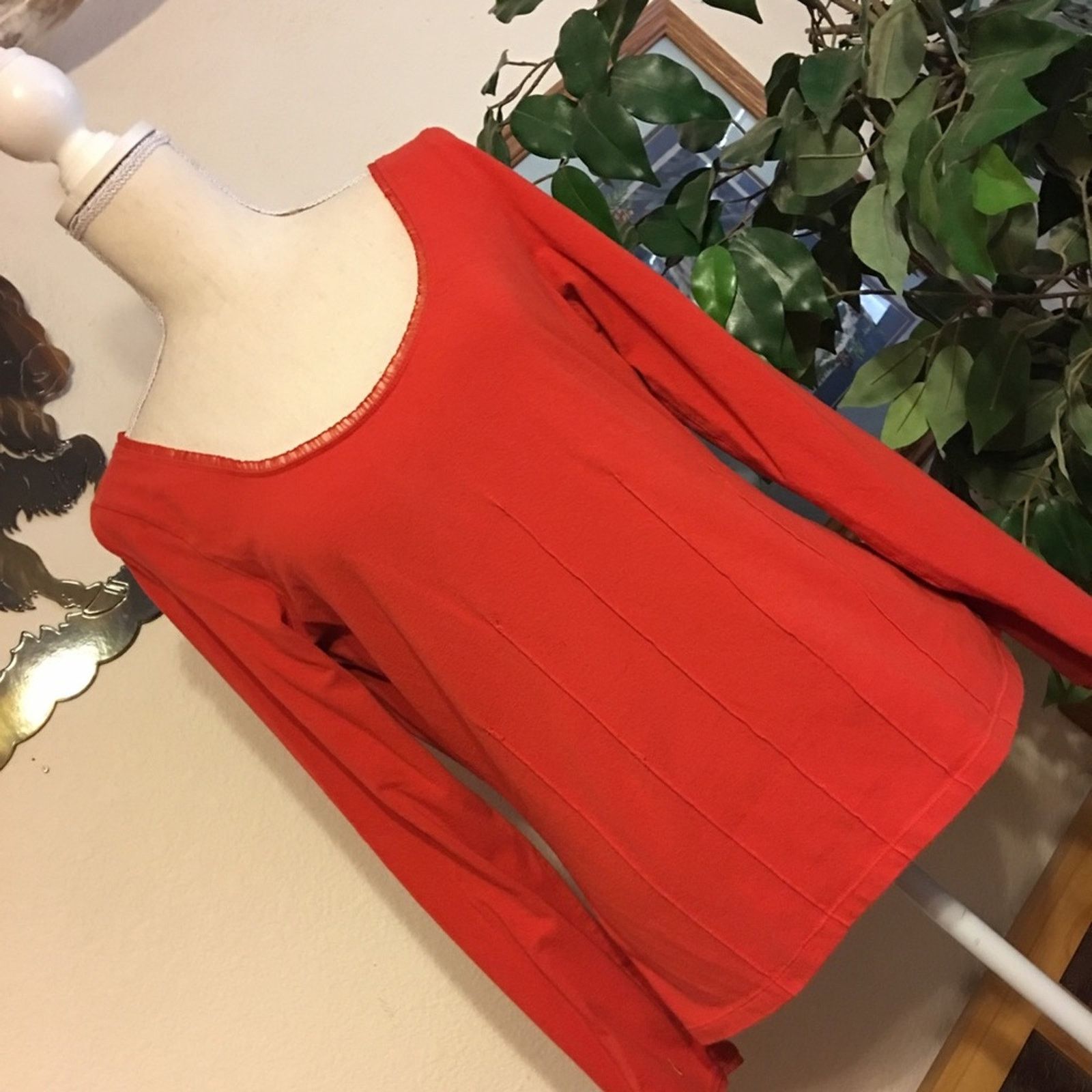Other Metro Style tomato red long sleeve ribbon top M Size M / US 6-8 / IT 42-44 - 2 Thumbnail