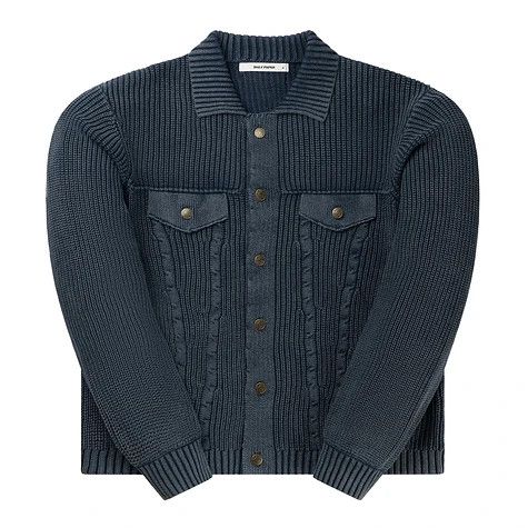 Daily Paper DAILY PAPER tano flap knitted cotton cardigan sz XL Size US XL / EU 56 / 4 - 1 Thumbnail