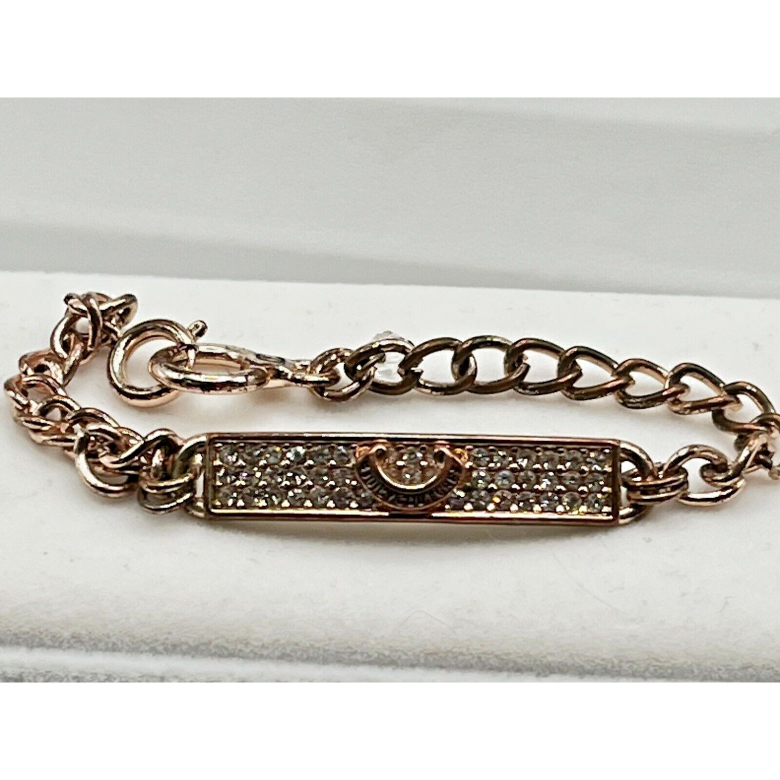 Juicy Couture Juicy Couture Rose Gold Bracelet Pave Stone Bar Bracelet Size ONE SIZE - 1 Thumbnail