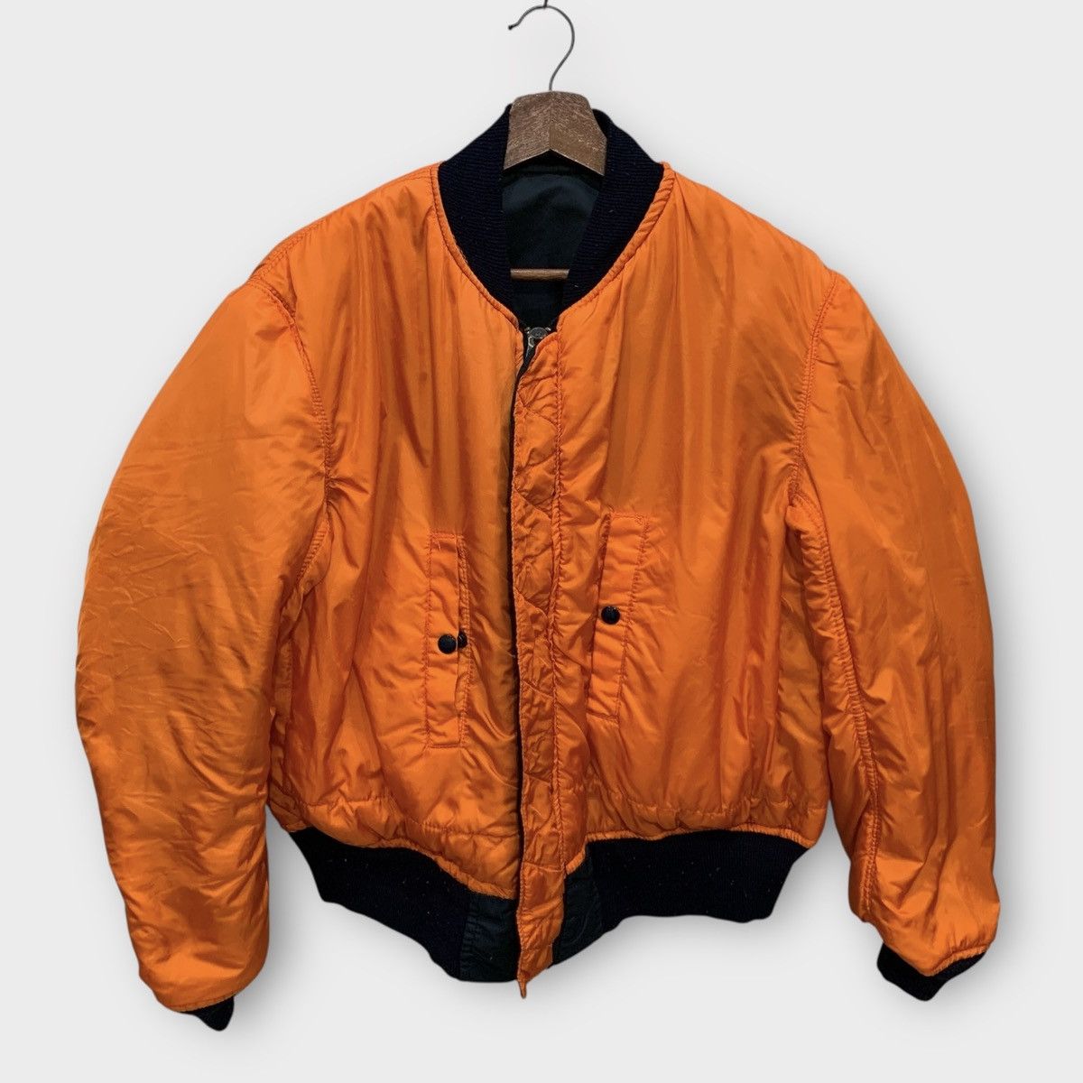 Alpha Industries VINTAGE 1990s USAF MA 1 FLIGHT BOMBER JACKET REVERSIBLE Size US M / EU 48-50 / 2 - 5 Thumbnail