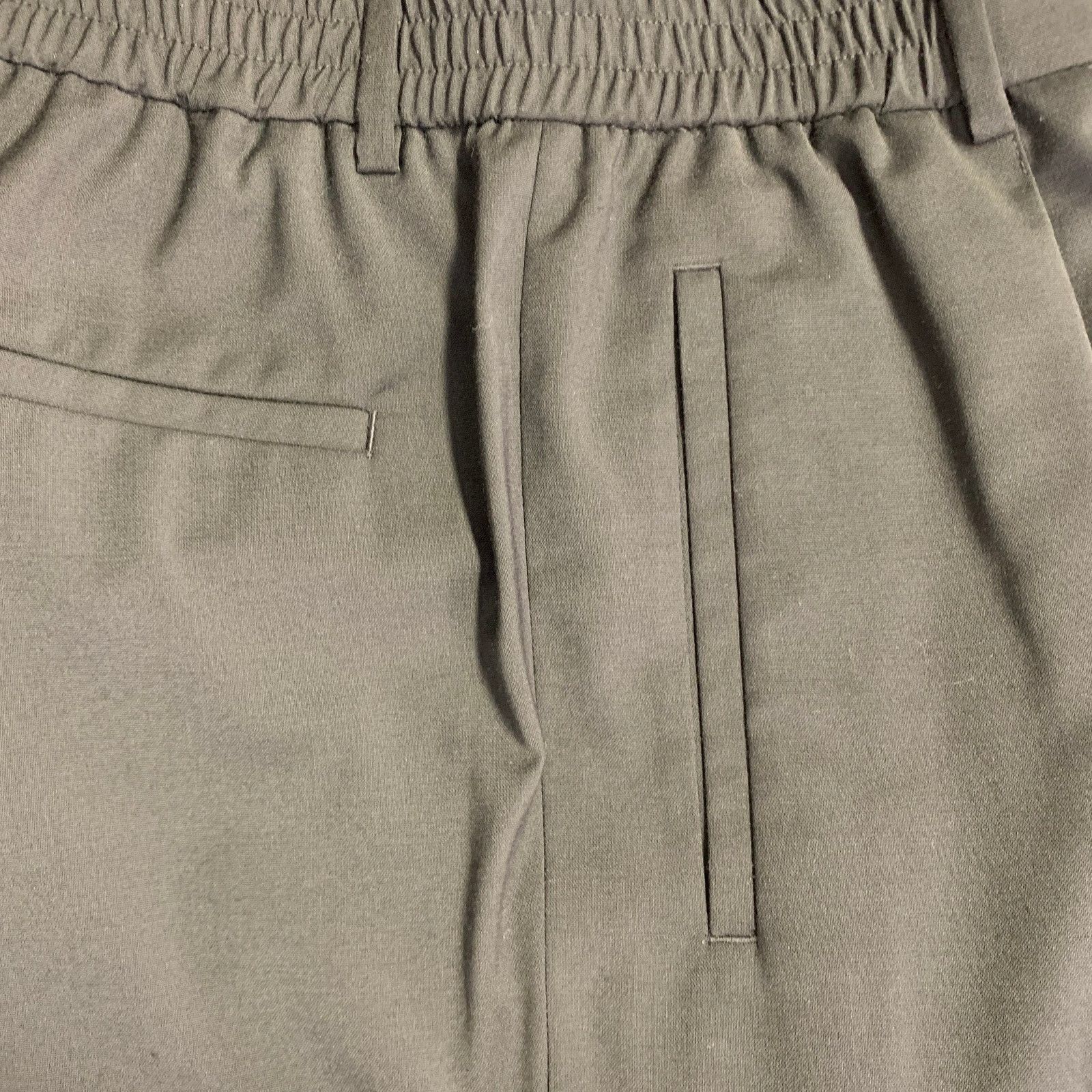 Fendi FENDI Black Wool Pleated Elastic Waistband Casual Pants Size US 30 / EU 46 - 4 Thumbnail