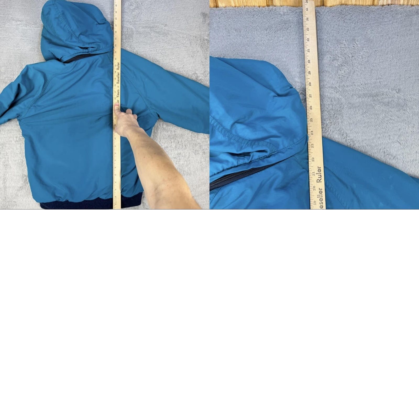 Lands' End VINTAGE Lands' End Jacket Womens Small Blue Hooded Fleece Lined Made in USA 90s Size S / US 4 / IT 40 - 8 Thumbnail
