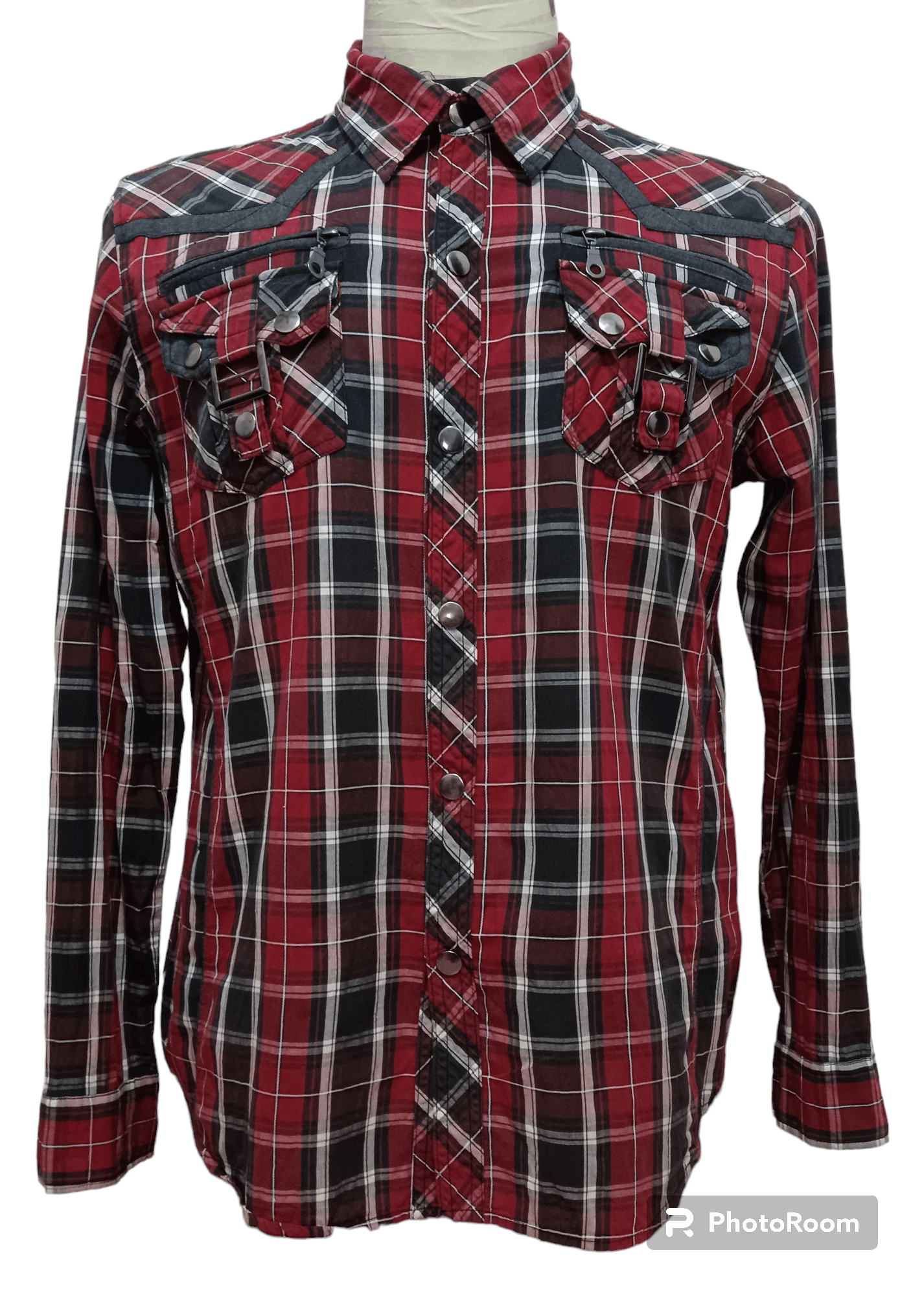 In The Attic × Japanese Brand IN THE ATTIC HOMME PUNK GOTHIC TARTAN BUTTON UP SHIRT Size US L / EU 52-54 / 3 - 1 Thumbnail