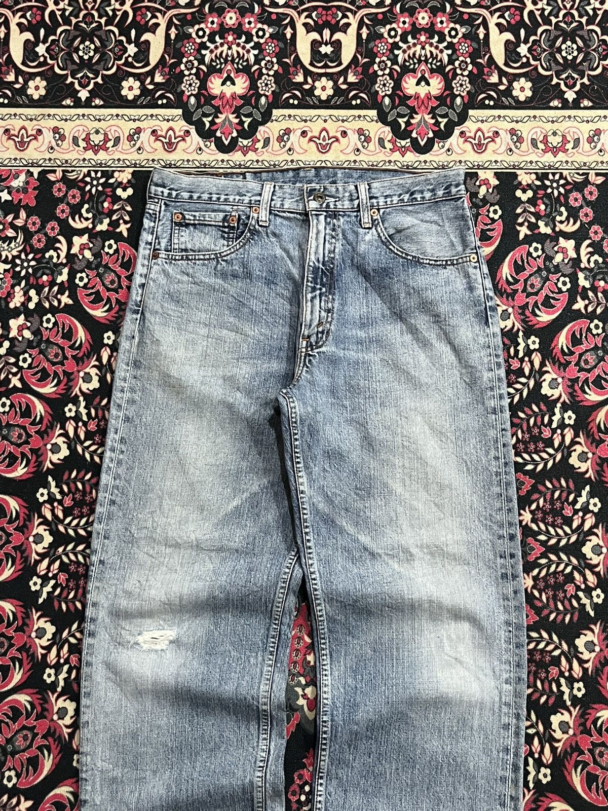 Levi's (33x34) Vintage Y2K Levi’s 503 Blue Washed Loose Cut Jeans Size US 33 - 3 Thumbnail