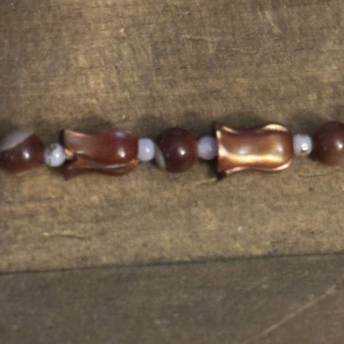 Vintage Vintage carnelian tulip bead necklace Size ONE SIZE - 4 Thumbnail