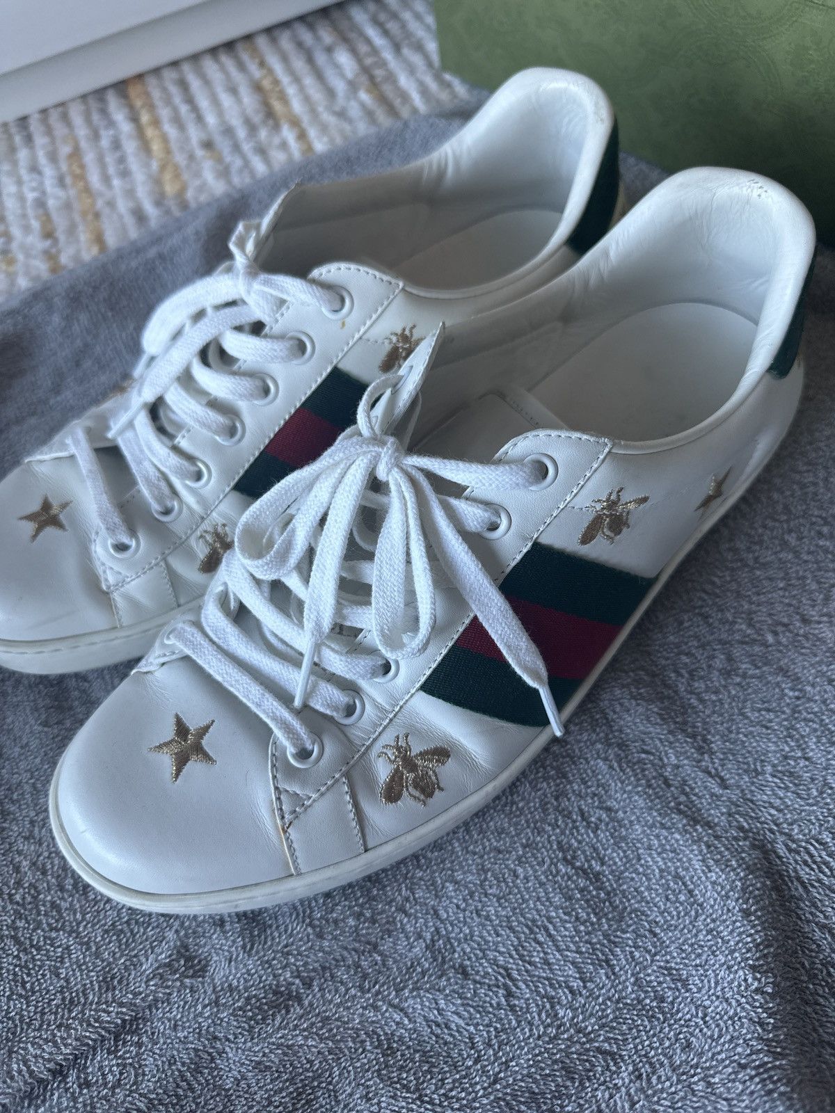 Gucci Gucci Ace Bees & Stars Sneakers Size US 8 / EU 41 - 6 Thumbnail