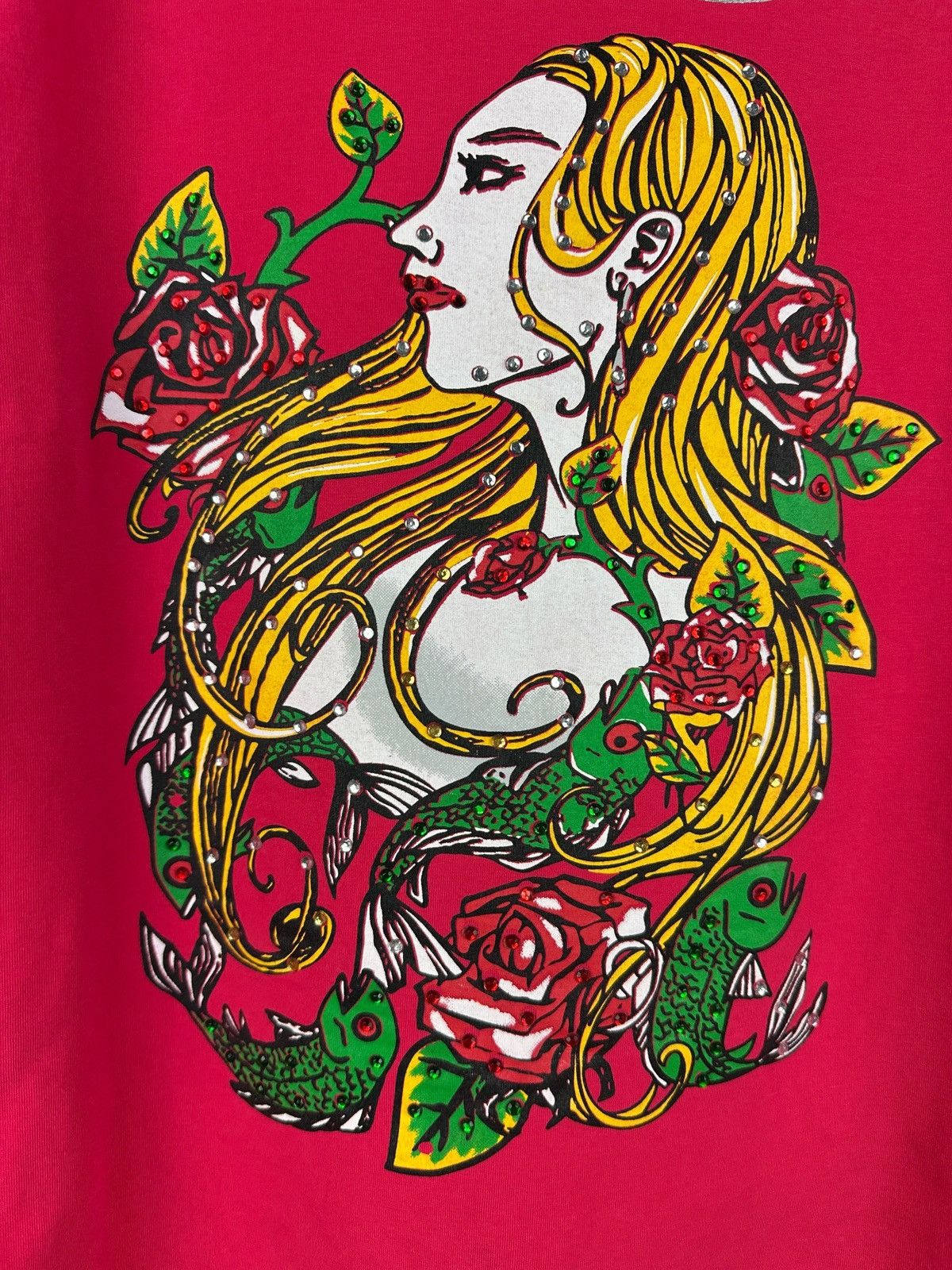 Ed Hardy Vintage Y2K Ed Hardy By Christian Audigier Pink T-Shirt Size XS / US 0-2 / IT 36-38 - 6 Thumbnail