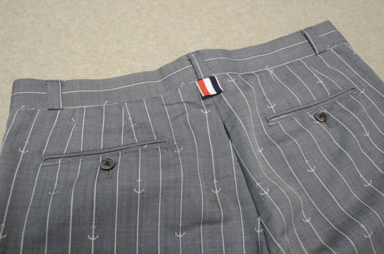 Thom Browne Thom Browne Anchor 9" Wool Trouser Gray Size 2 Size 36S - 6 Thumbnail