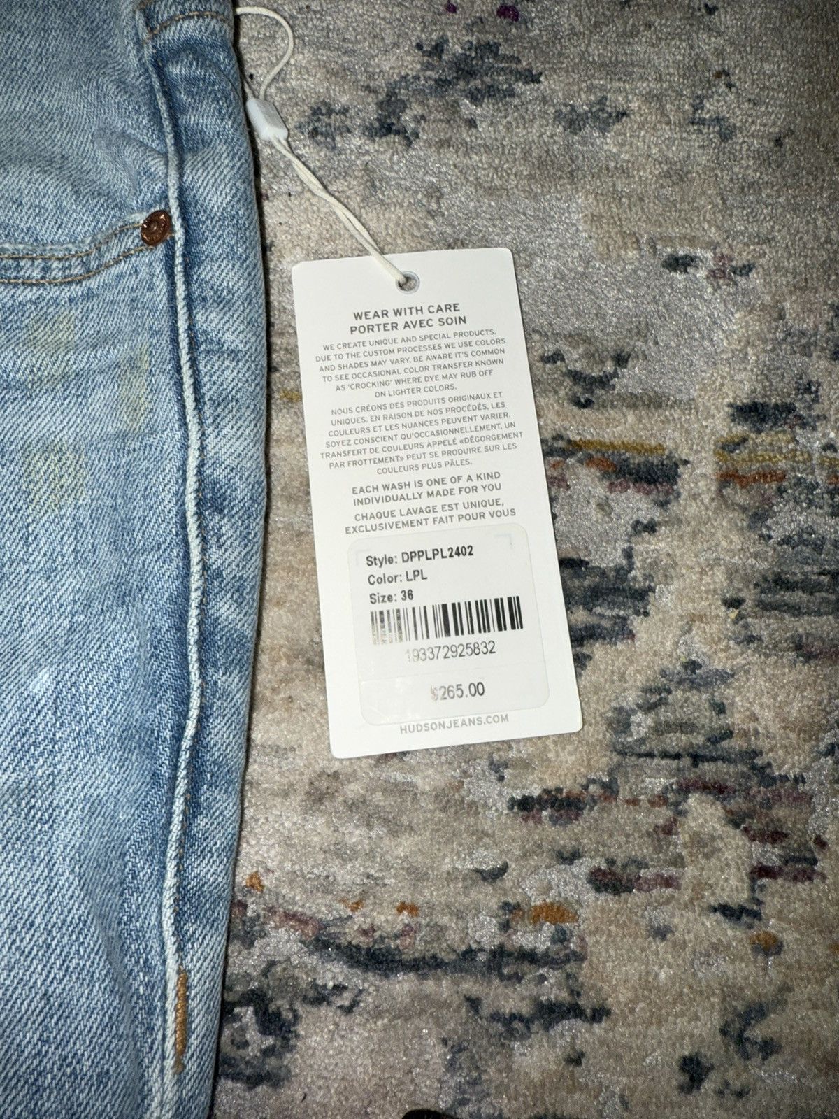 Hudson Hudson Jeans Light Wash Denim Sz 36 Size US 36 / EU 52 - 2 Thumbnail