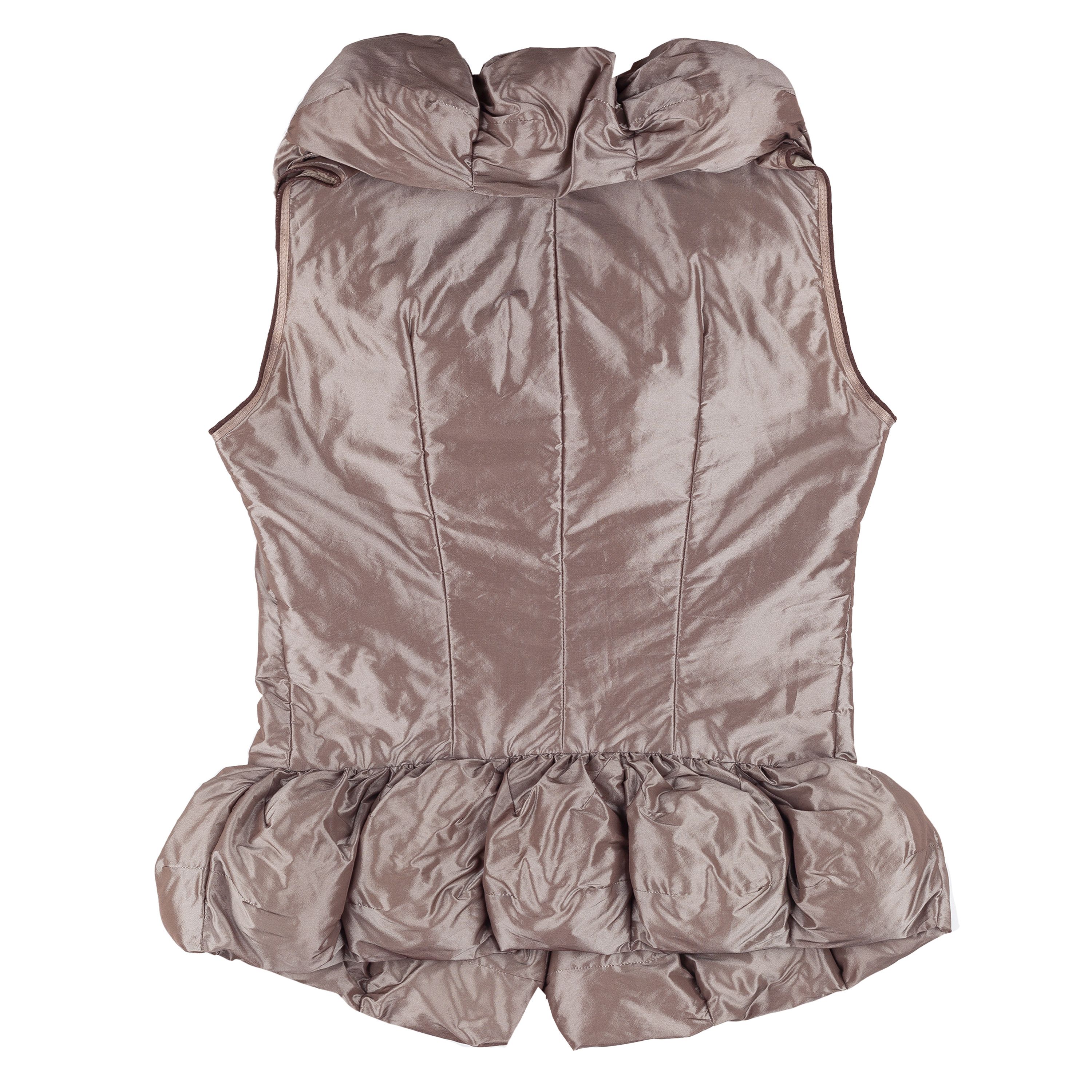 Marithe + Francois Girbaud Marithé François Girbaud Brown Bubble Puffer Vest (XS) Size XS / US 0-2 / IT 36-38 - 2 Thumbnail