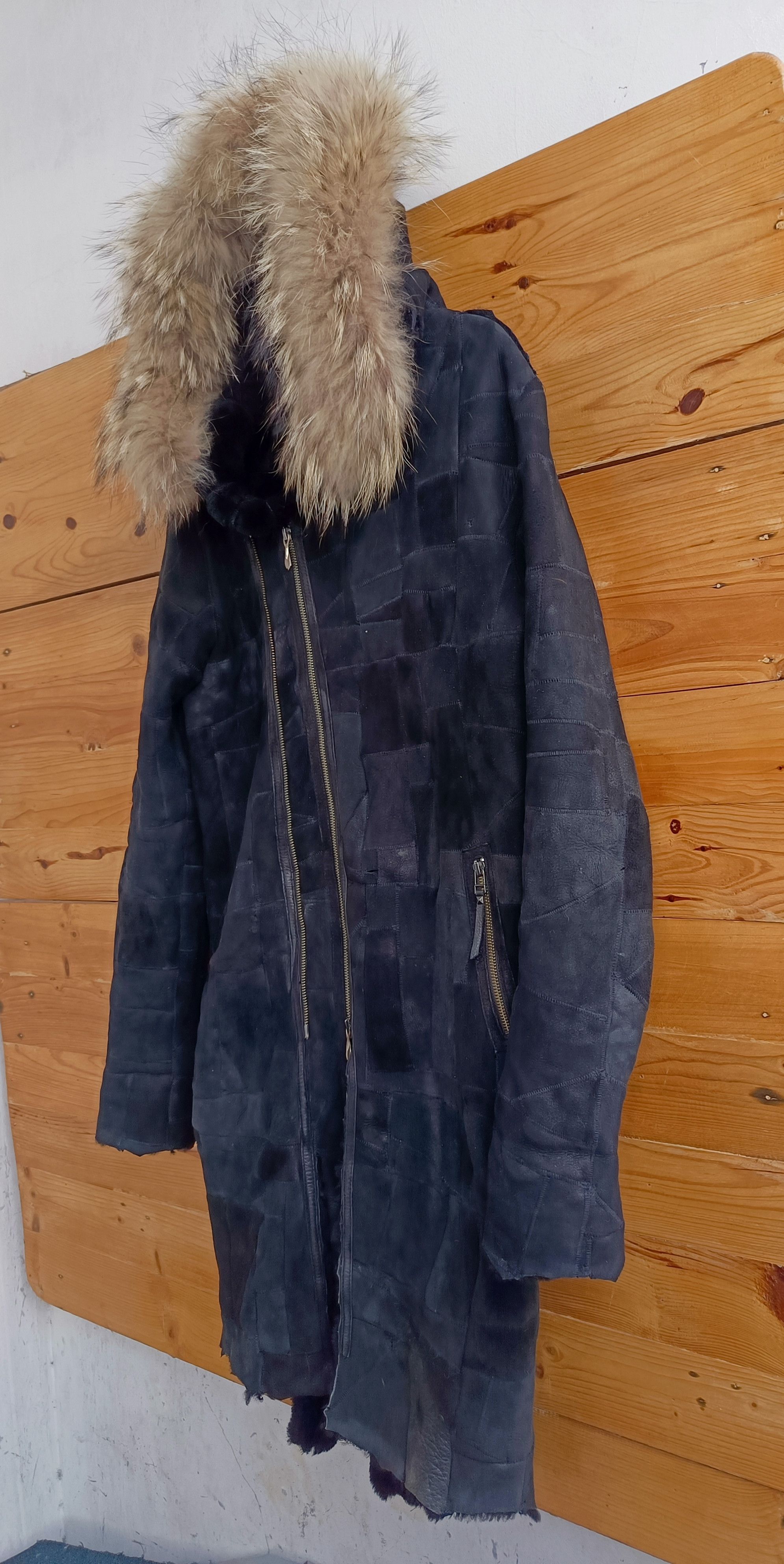 14th Addiction 14th Addiction Fur Hoodie PATCHWORK Leather Coat Size US XS / EU 42 / 0 - 3 Thumbnail