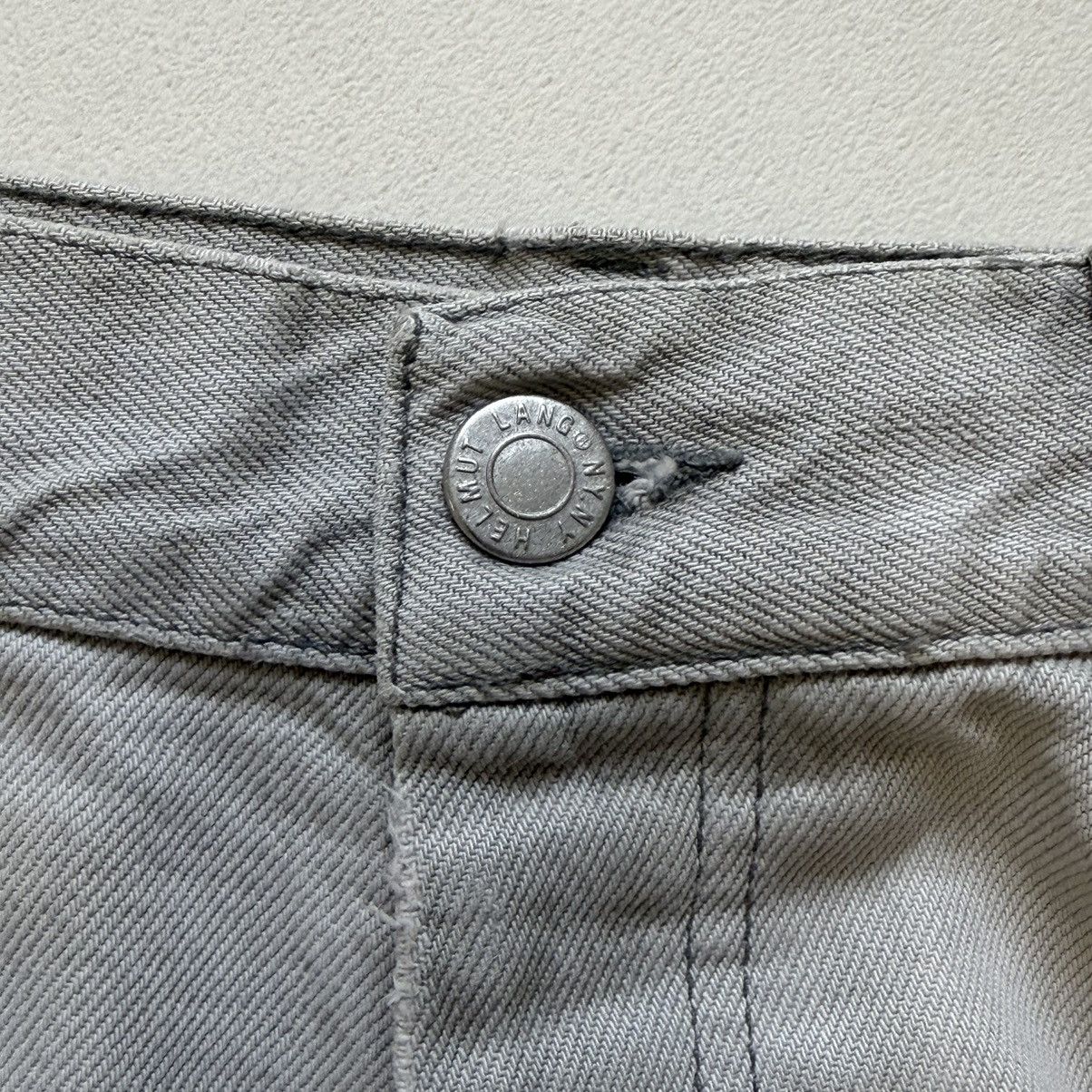 Helmut Lang OG ‘Thrashed’ Gray Cut Off Jean Shorts Size US 32 / EU 48 - 5 Thumbnail
