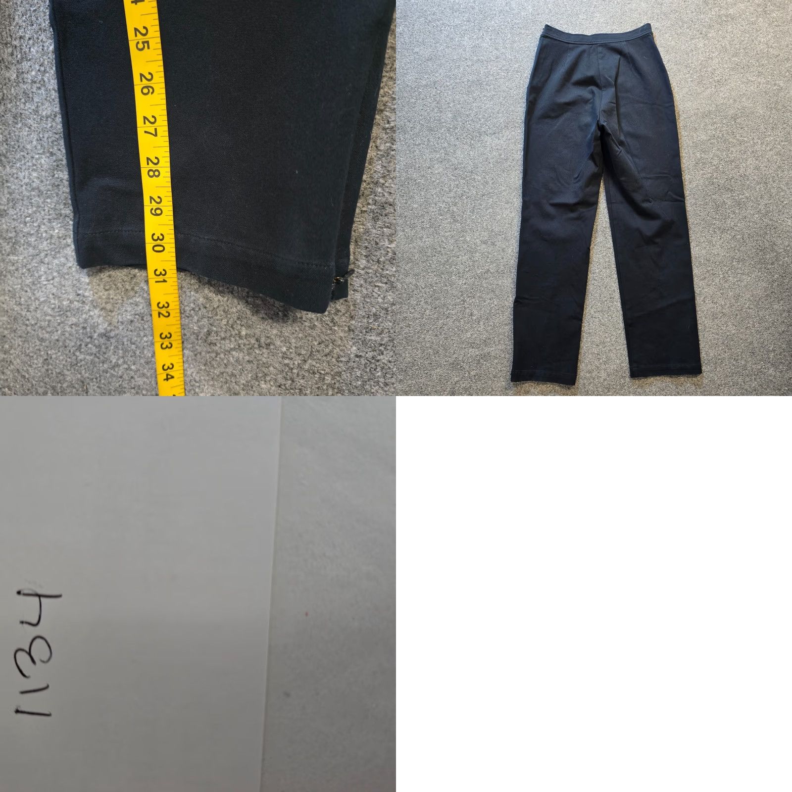 Vintage St John Pants Women Size 6 Black Straight Leg Side Zip Flat Front Capsule Casual Dress Pants Women Regular Size 28" / US 6 / IT 42 - 8 Thumbnail