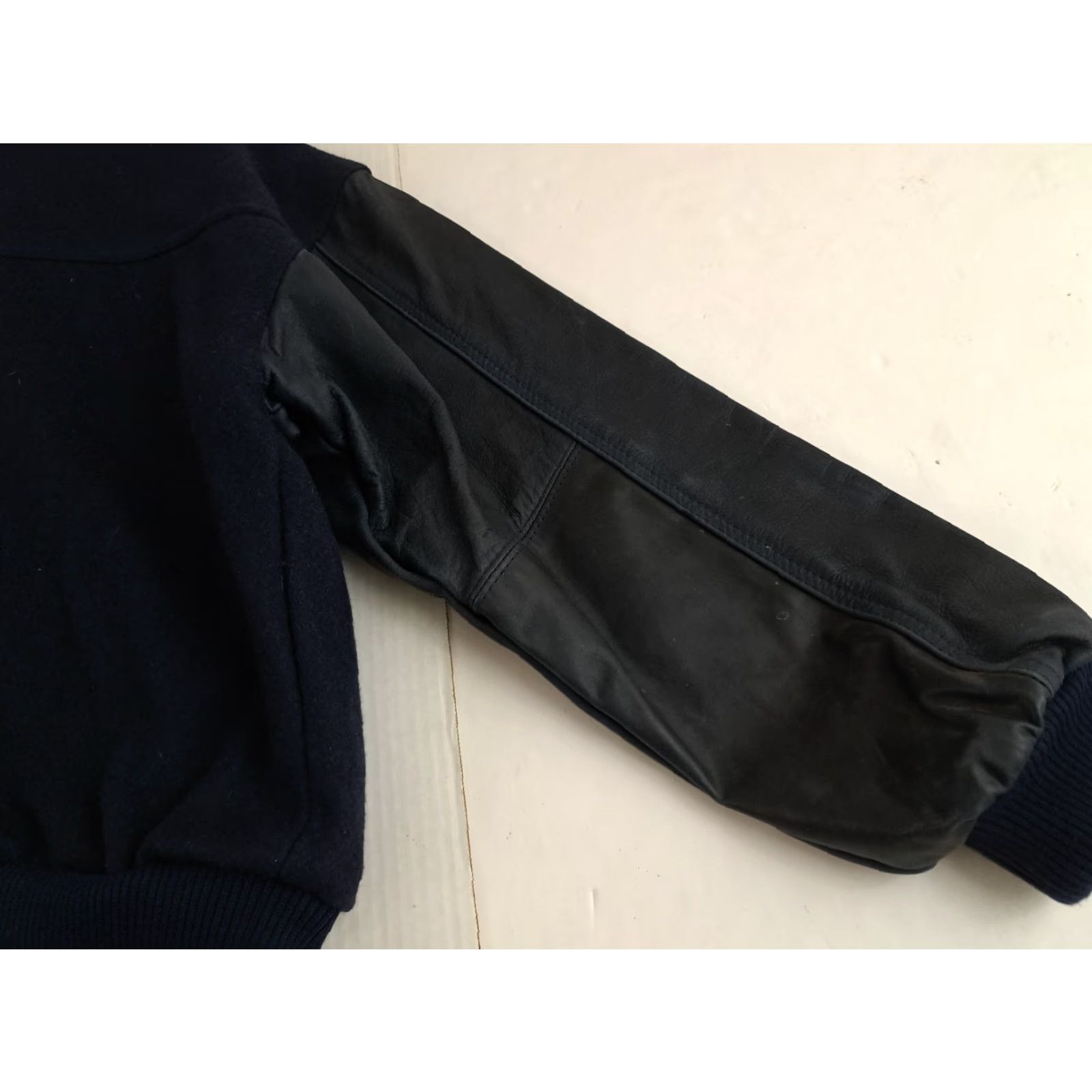 Vintage VINTAGE ID wear Jacket Varisty Bomber Racing Wool Blue Embroidered Logo Snap Button Mid-Length Unisex Adults M Size US M / EU 48-50 / 2 - 5 Thumbnail