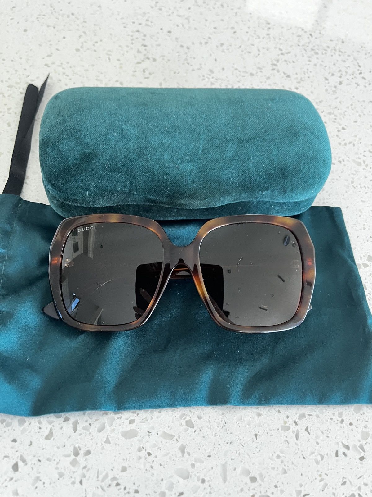 Gucci Sunglasses GG0096SA 002 55 Havana Tortoise/Brown