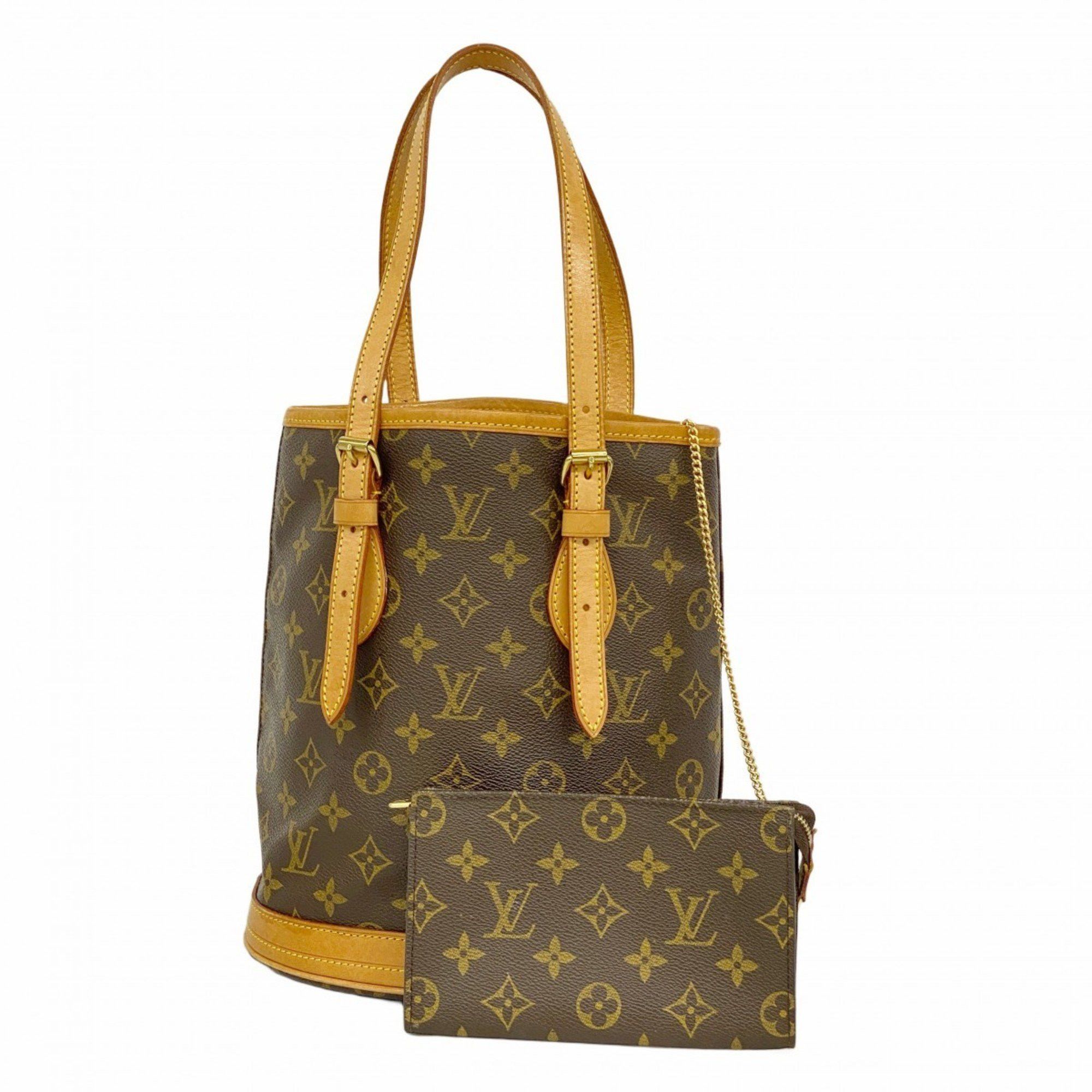 Louis Vuitton Tote Bag Monogram Bucket Pm M42238 Brown Women's