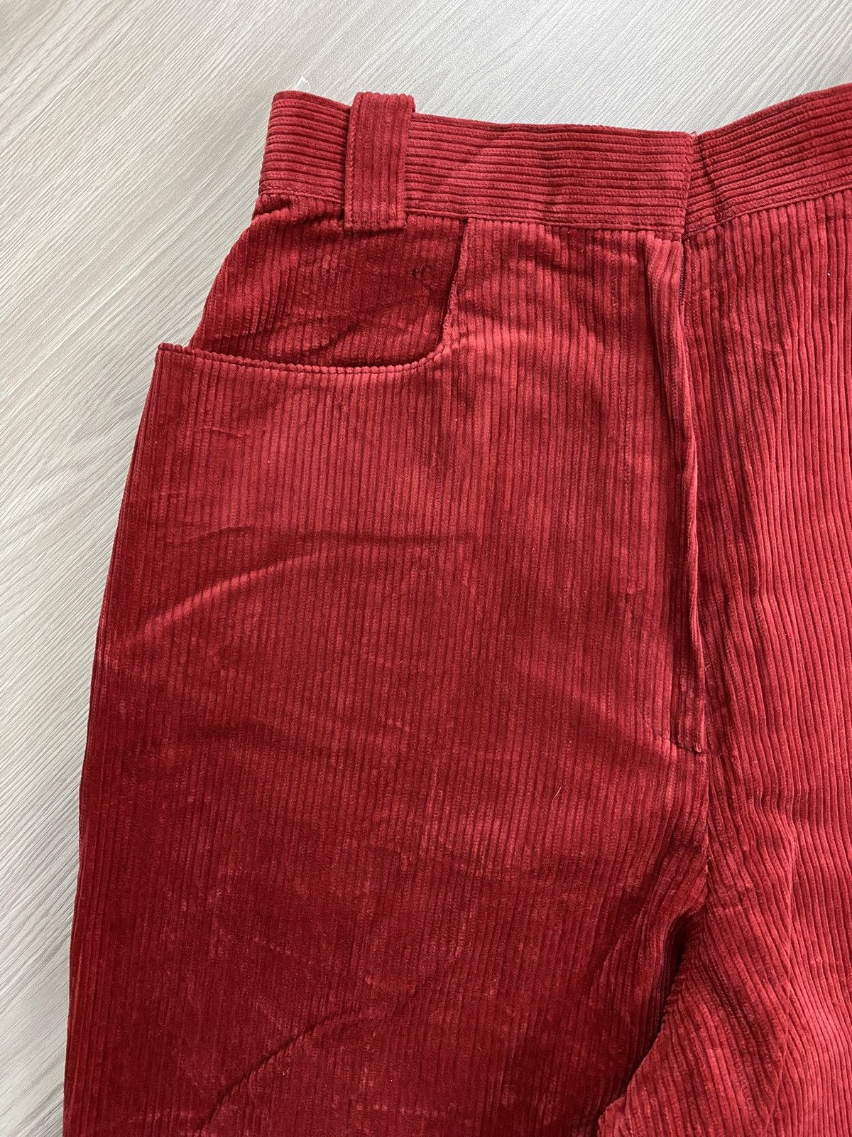 Christian Dior Monsieur 1990s Vintage Christian Dior Sport Red Corduroy Baggy Pants Size 38" / US 16 / IT 52 - 7 Thumbnail