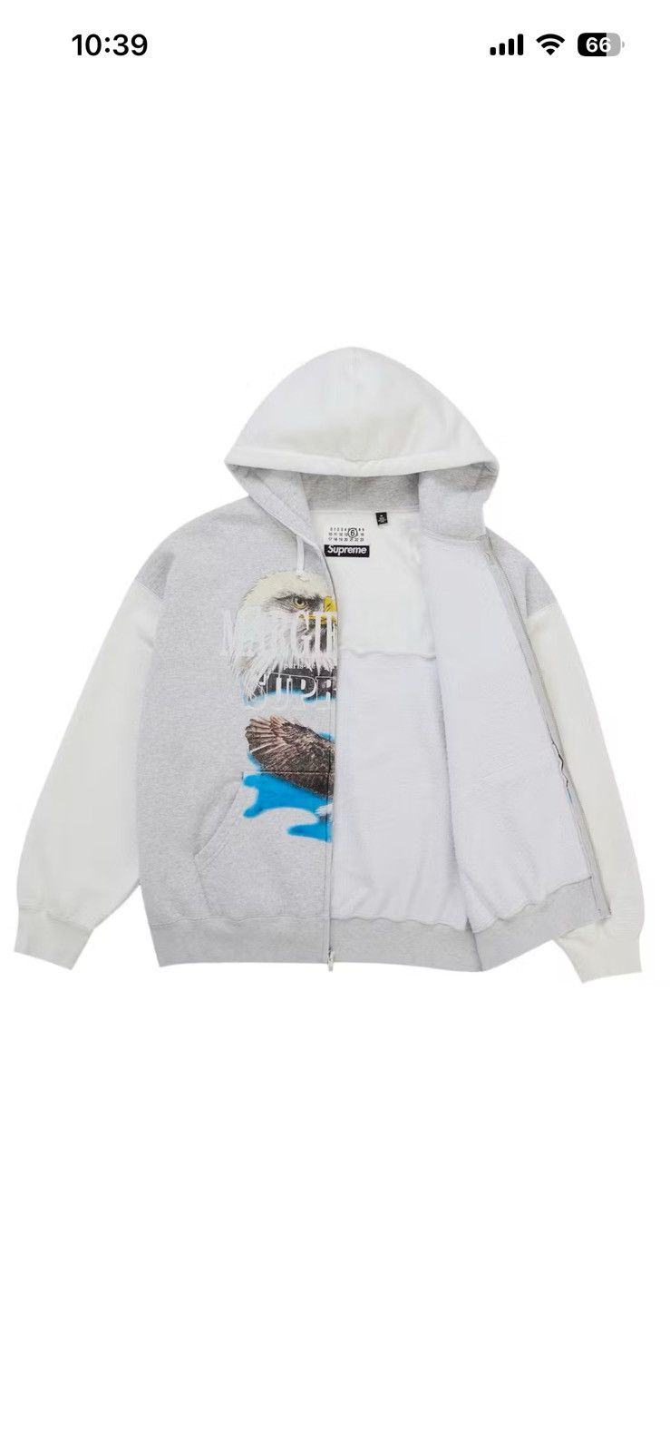 Maison Margiela × Supreme Supreme MM6 Mason Margiela Eagle Zip Up Hooded Sweatshirt Size US M / EU 48-50 / 2 - 10 Thumbnail