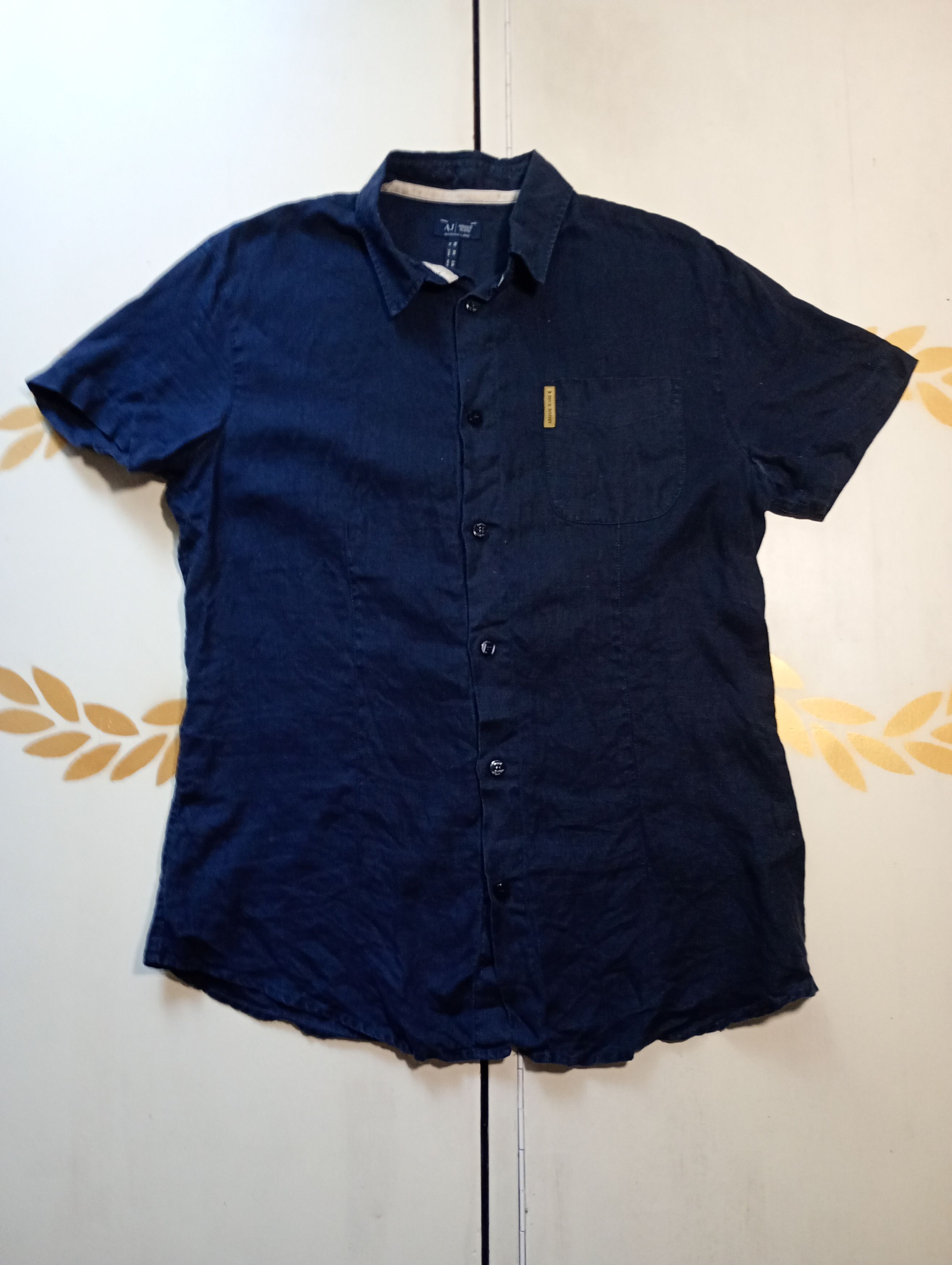Armani Armani Jeans Linen Shirt Size US XL / EU 56 / 4 - 1 Thumbnail