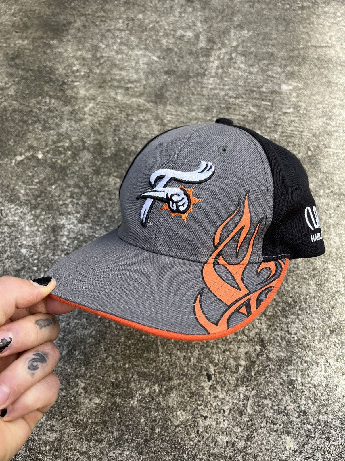 Harley Davidson Fire 🔥 Harley Davidson 🔥 Embroidered SnapBack Flames Cap Size ONE SIZE - 8 Thumbnail
