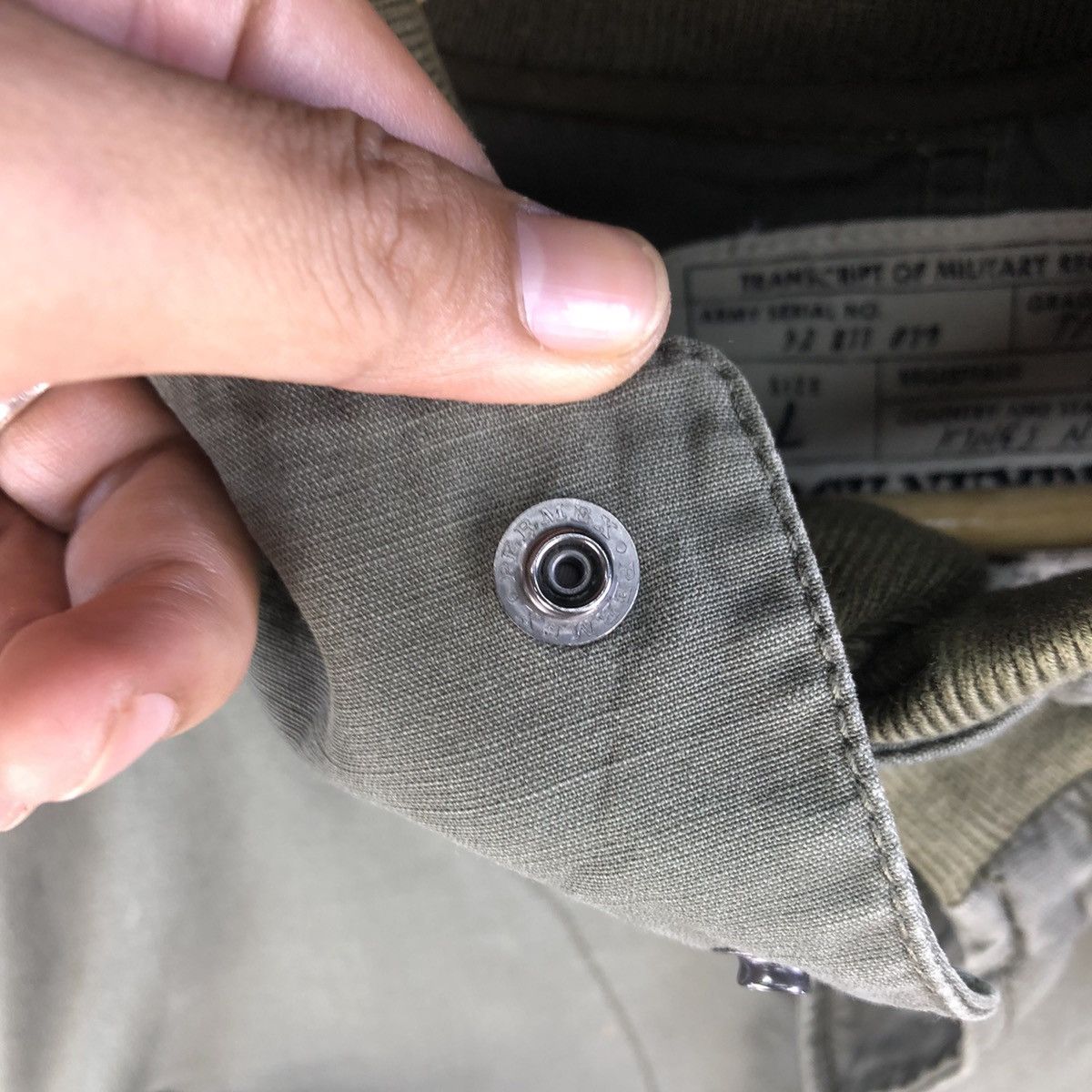 Japanese Brand Vintage Back Number Army Utility Slant Pocket Jacket Size US S / EU 44-46 / 1 - 7 Thumbnail